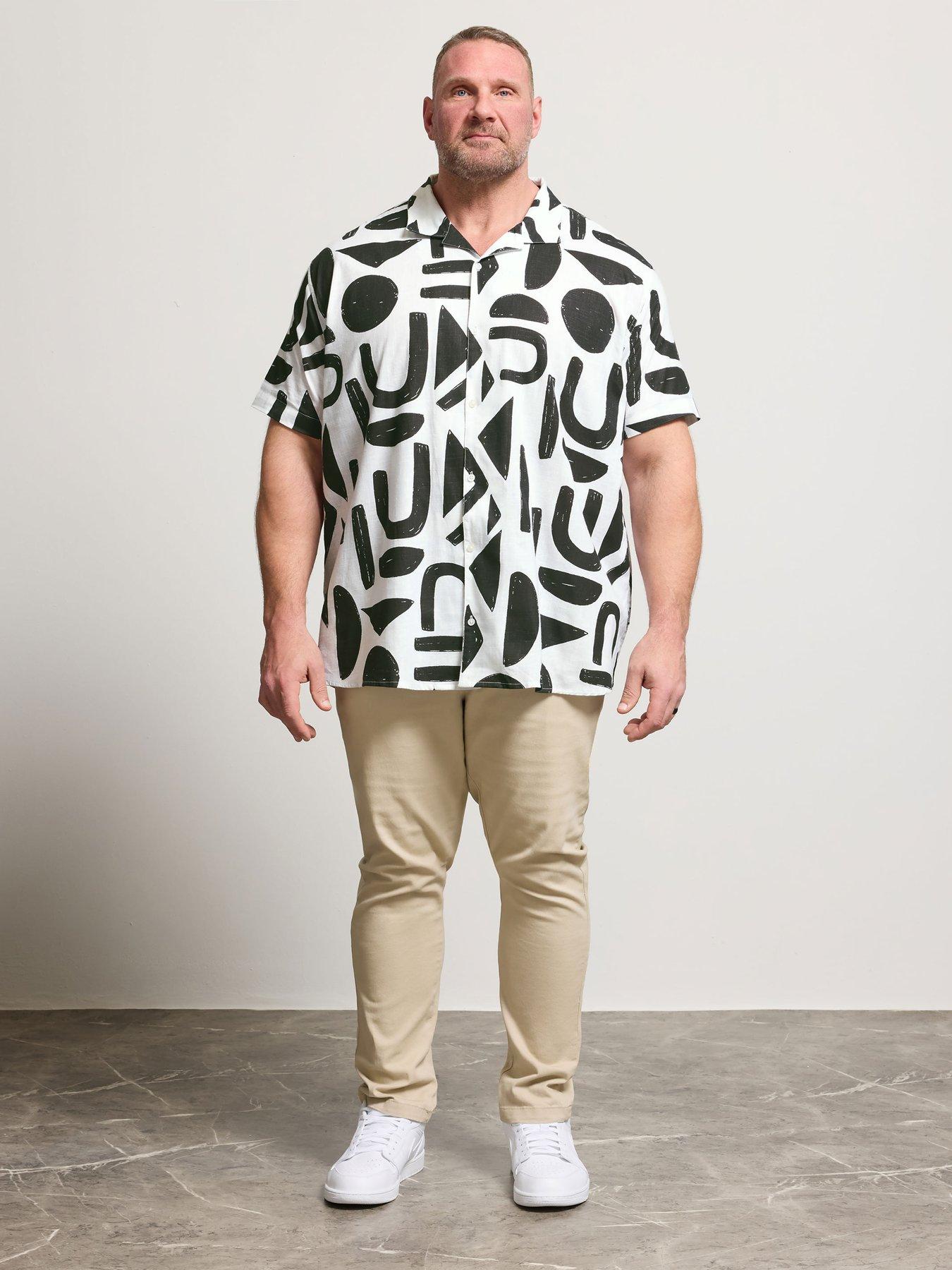 Image 3 of 5 of BadRhino Abstract Print Short Sleeve Shirt - Black