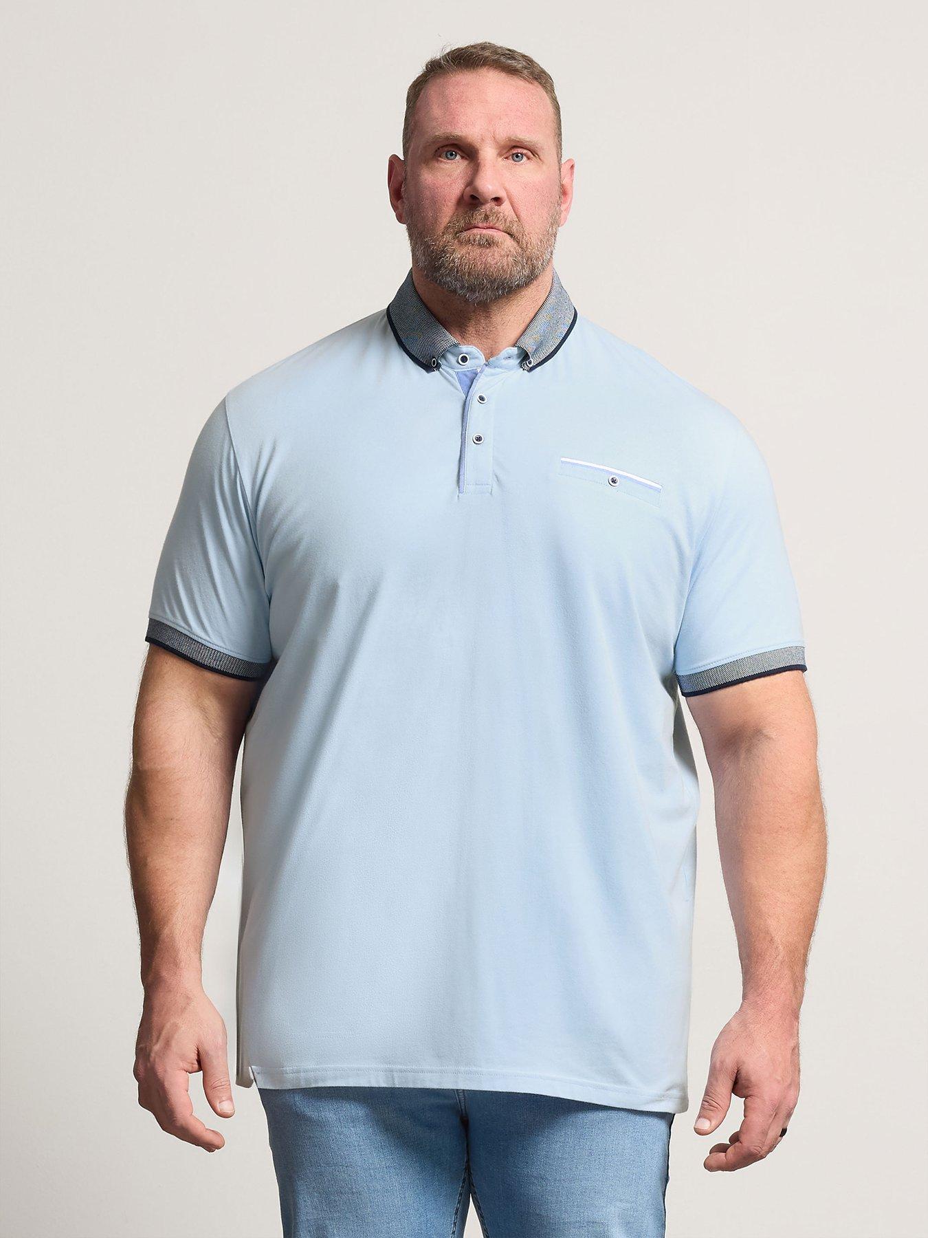 Image 4 of 6 of BadRhino Chambray Pocket Polo Shirt - Blue