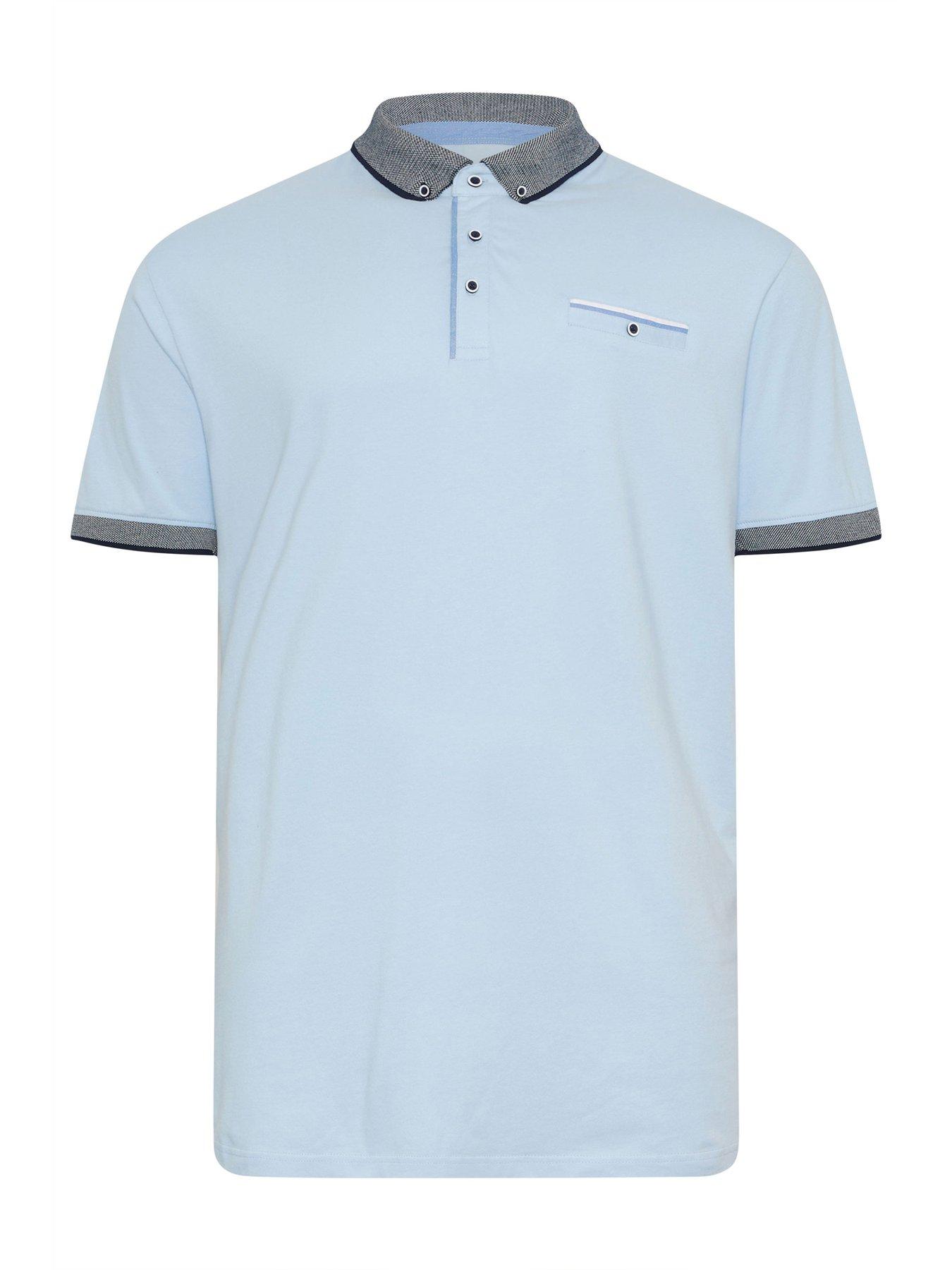 Image 6 of 6 of BadRhino Chambray Pocket Polo Shirt - Blue