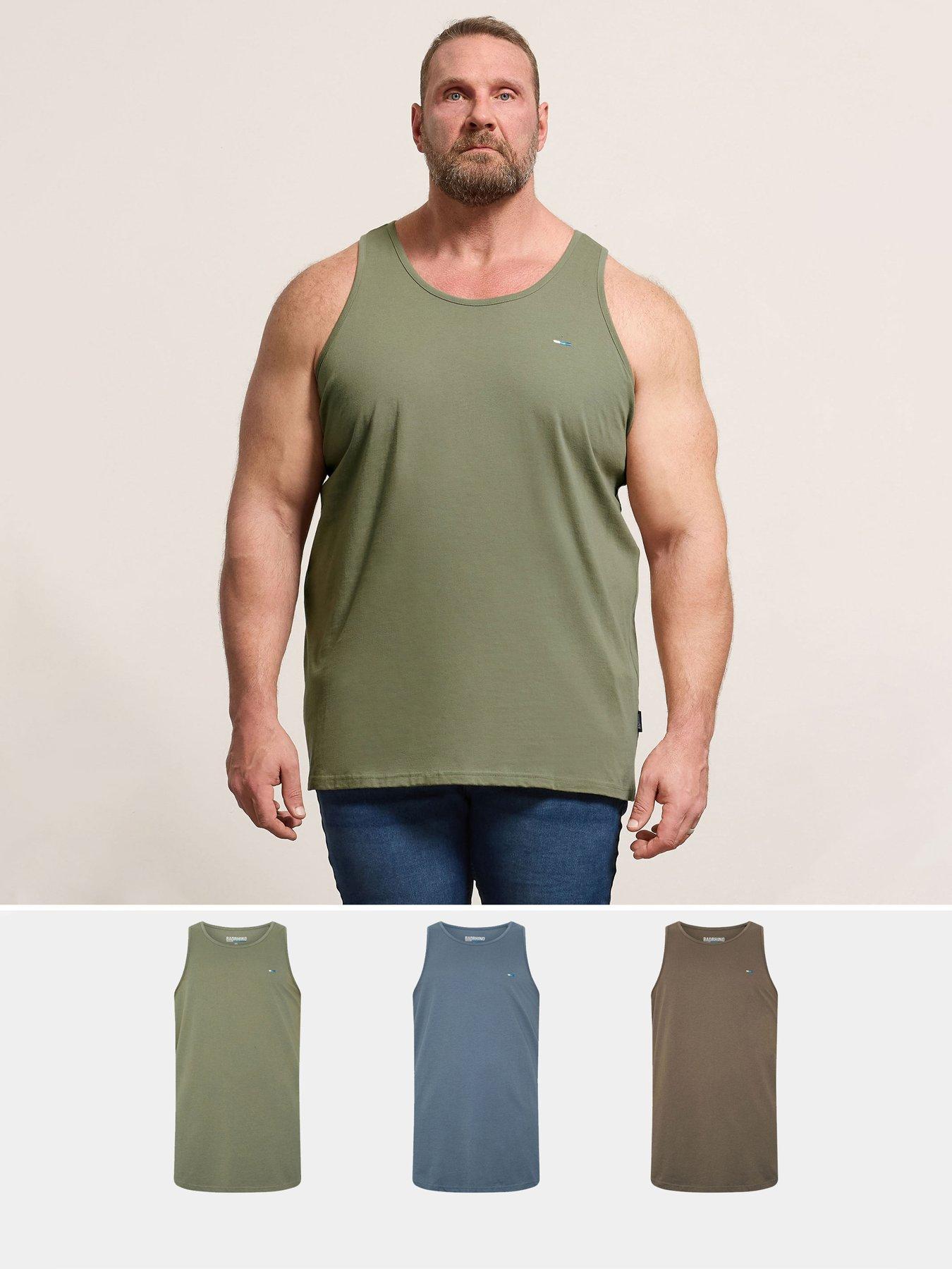 BadRhino 3 Pack Vests - Green/Blue/Brown