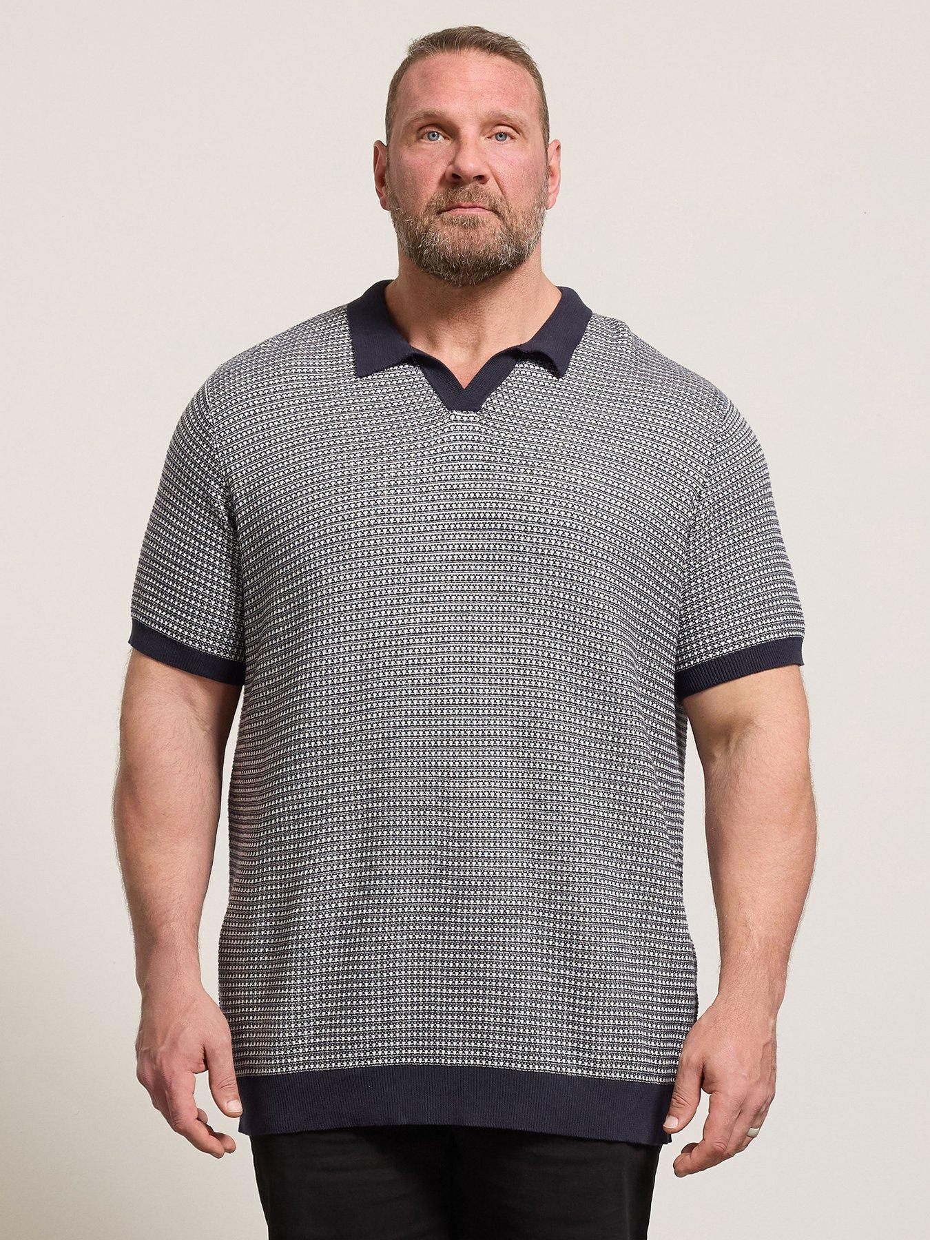 BadRhino Knitted Trophy Polo Shirt - Blue