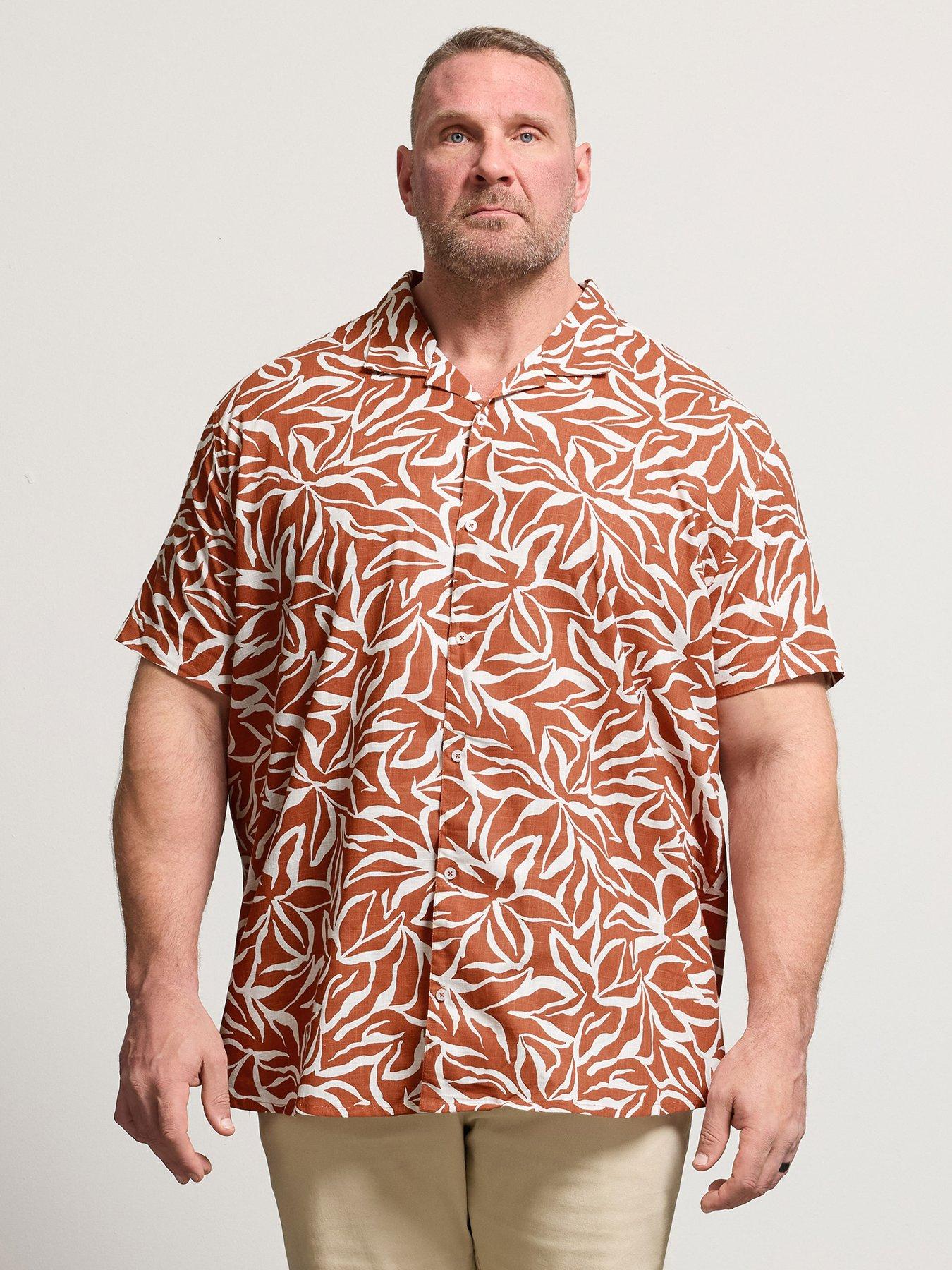BadRhino Badrhino Leaf Print Short Sleeve Shirt