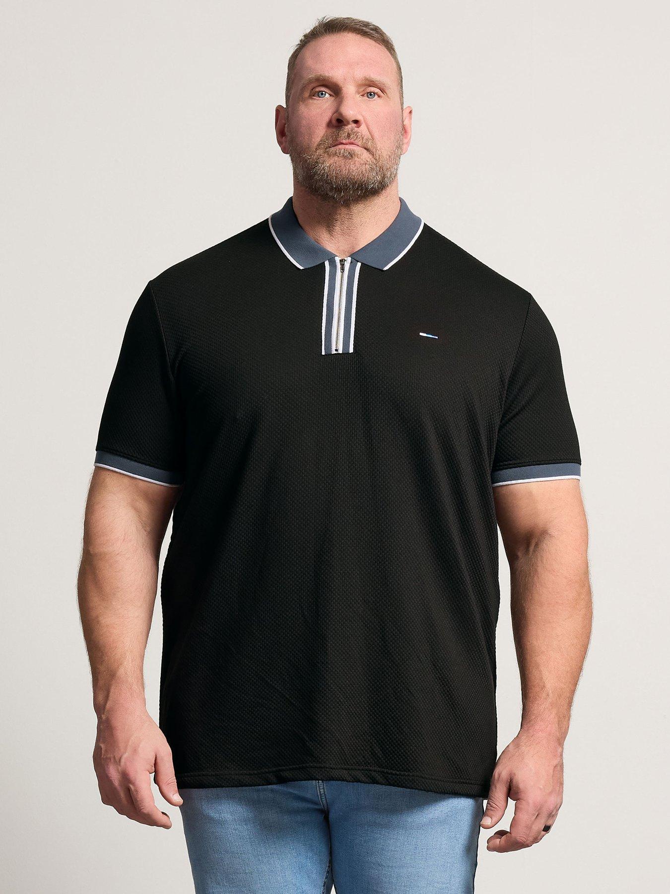 BadRhino Textured Jacquard Zip Polo Shirt - Green