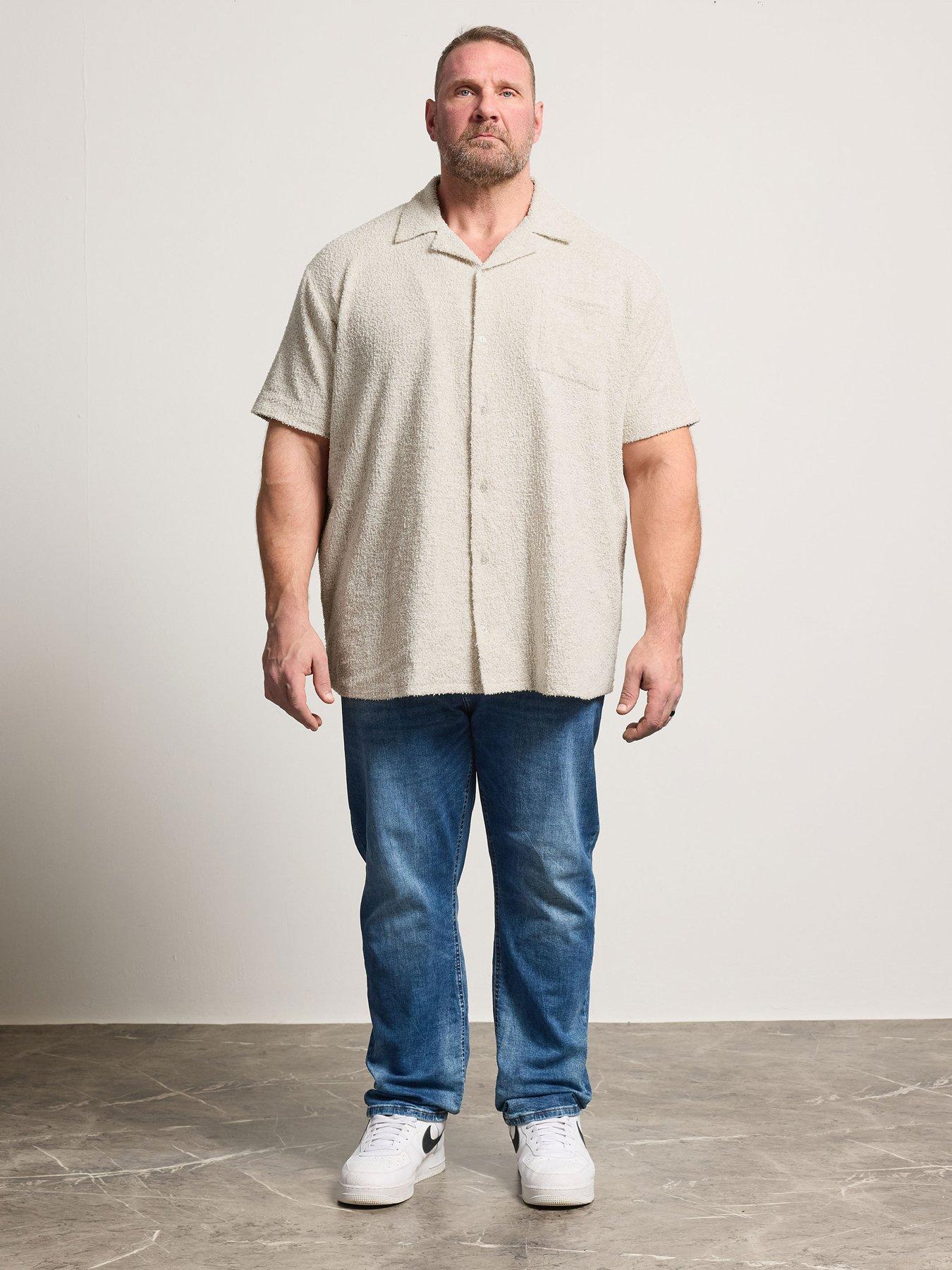 Image 3 of 4 of BadRhino Textured Jersey Short Sleeve Shirt - Natural