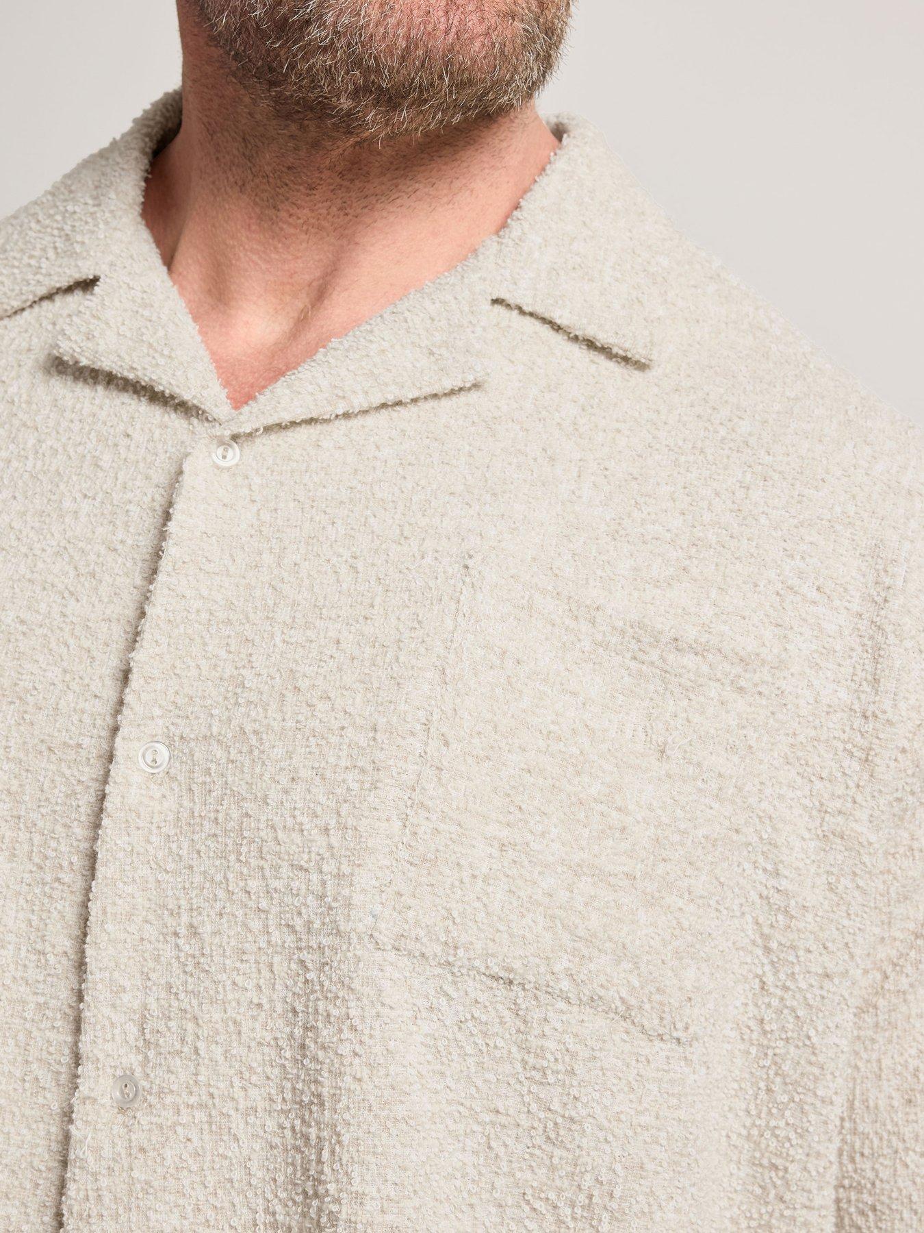 Image 4 of 4 of BadRhino Textured Jersey Short Sleeve Shirt - Natural