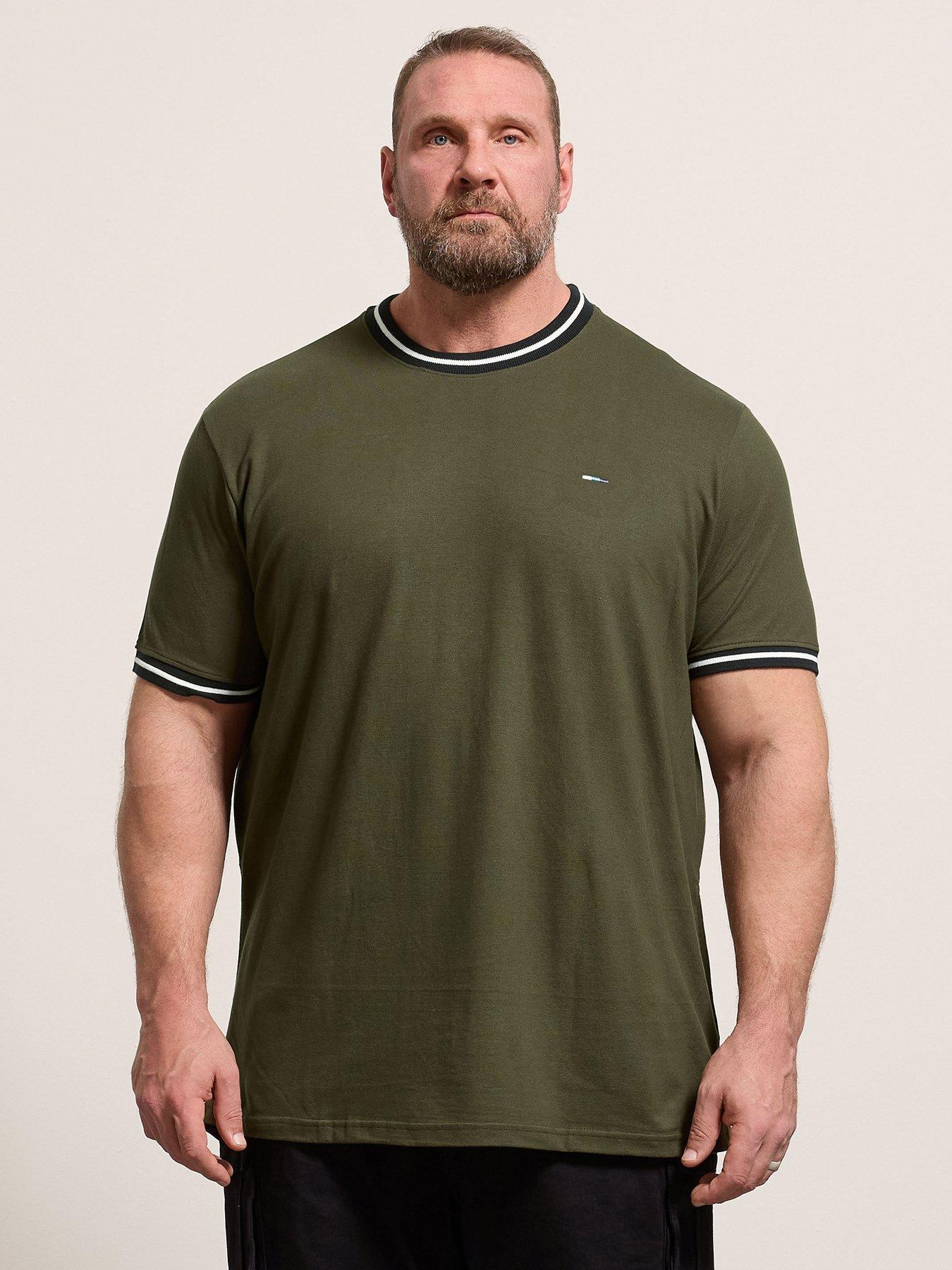 badrhino-pique-ringer-t-shirt-greenfront