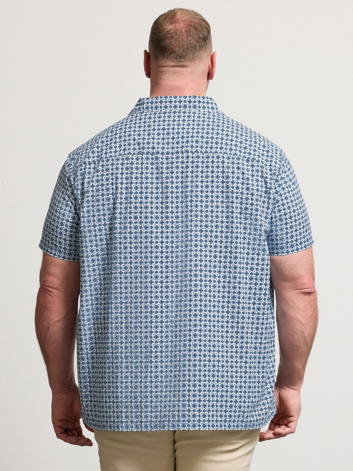 badrhino-poplin-short-sleeve-shirt-bluestillFront
