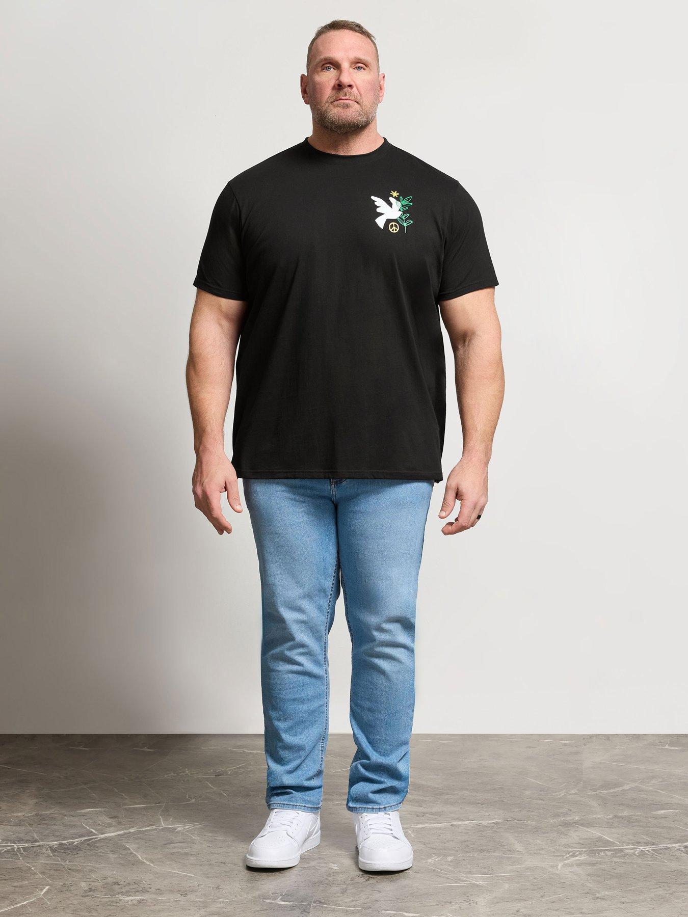 Image 3 of 4 of BadRhino Peace Dove T-Shirt - Black