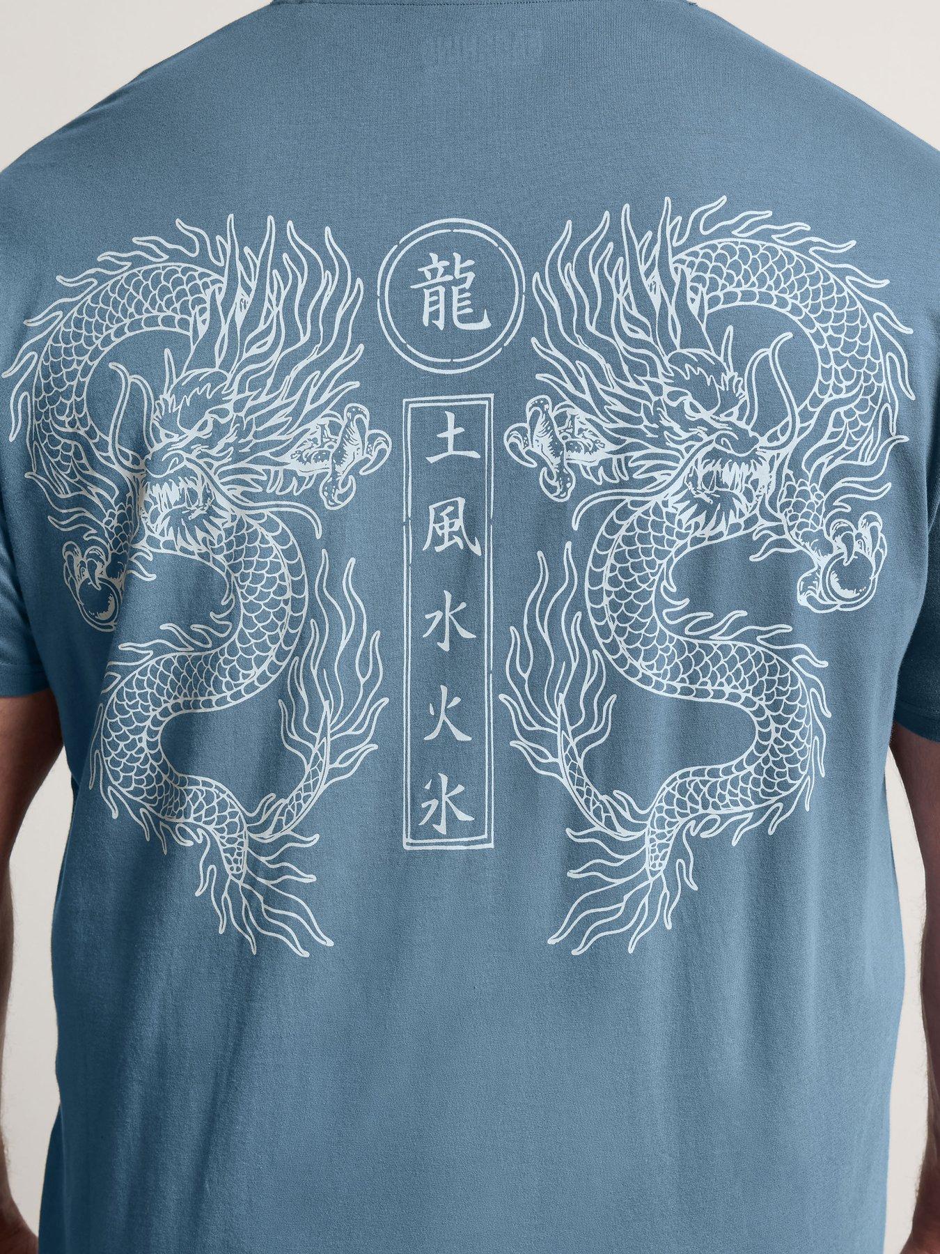 Image 4 of 5 of BadRhino Mirage Double Dragon T-Shirt - Blue