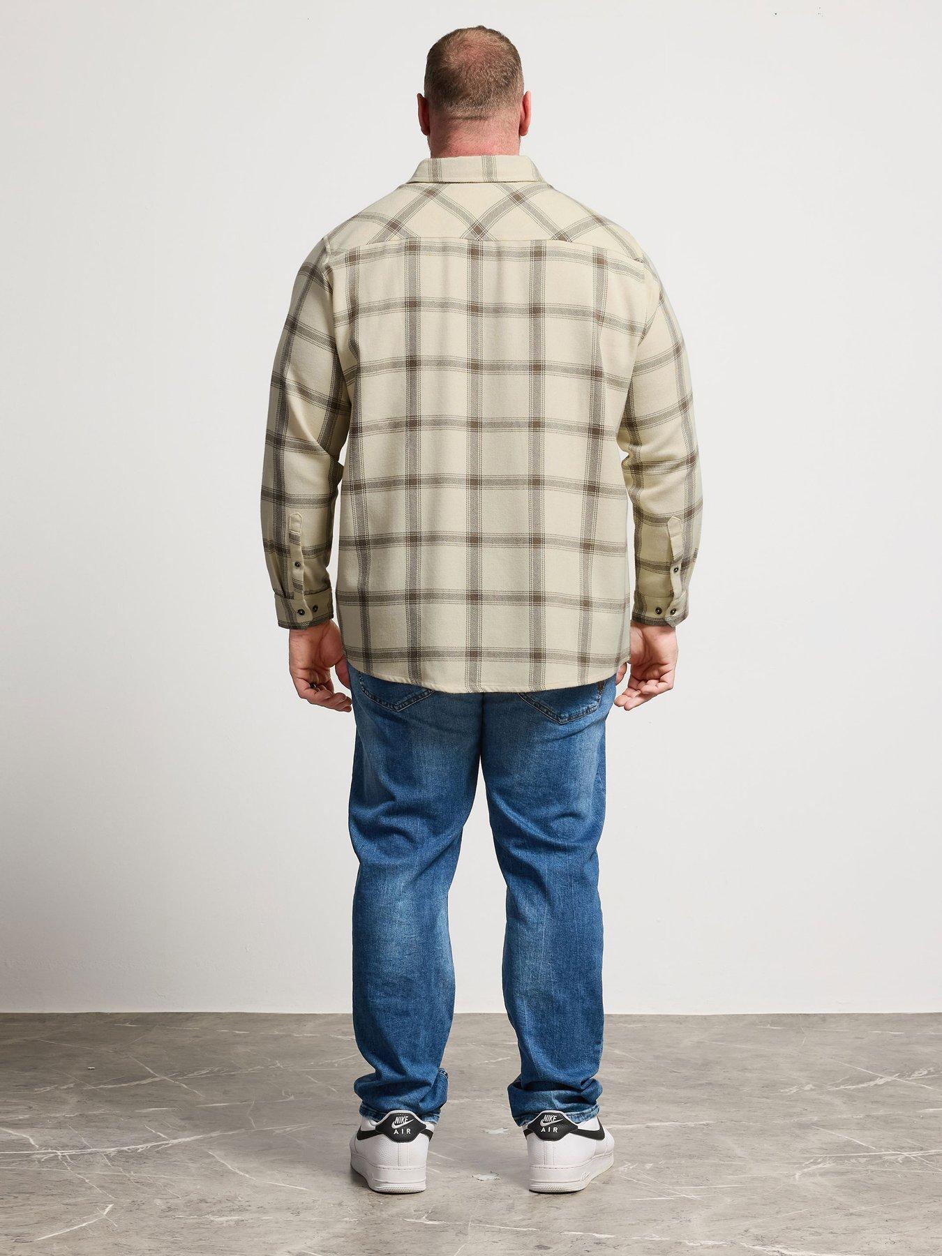 Image 2 of 5 of BadRhino Check Long Sleeve Shirt - Brown