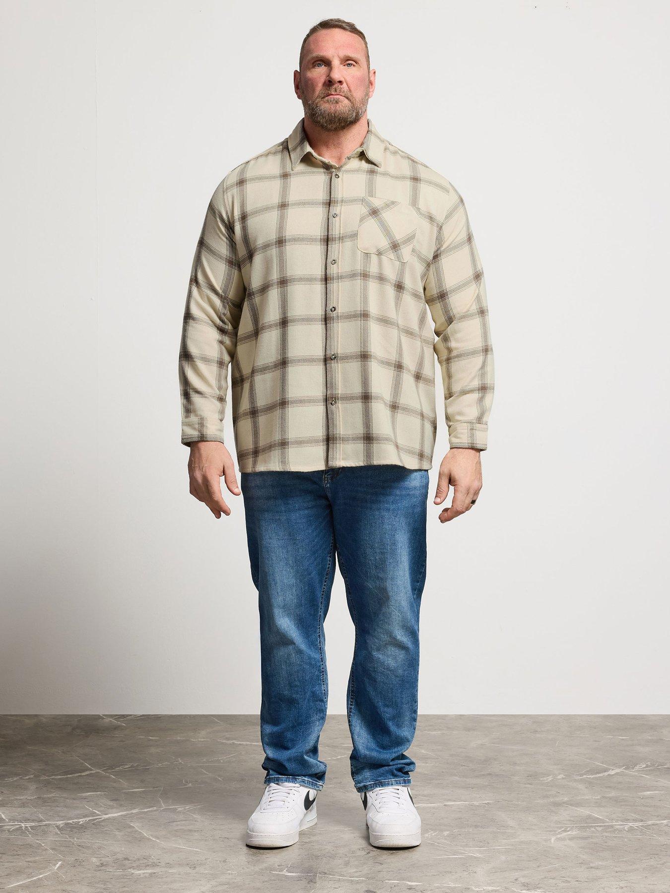 Image 3 of 5 of BadRhino Check Long Sleeve Shirt - Brown