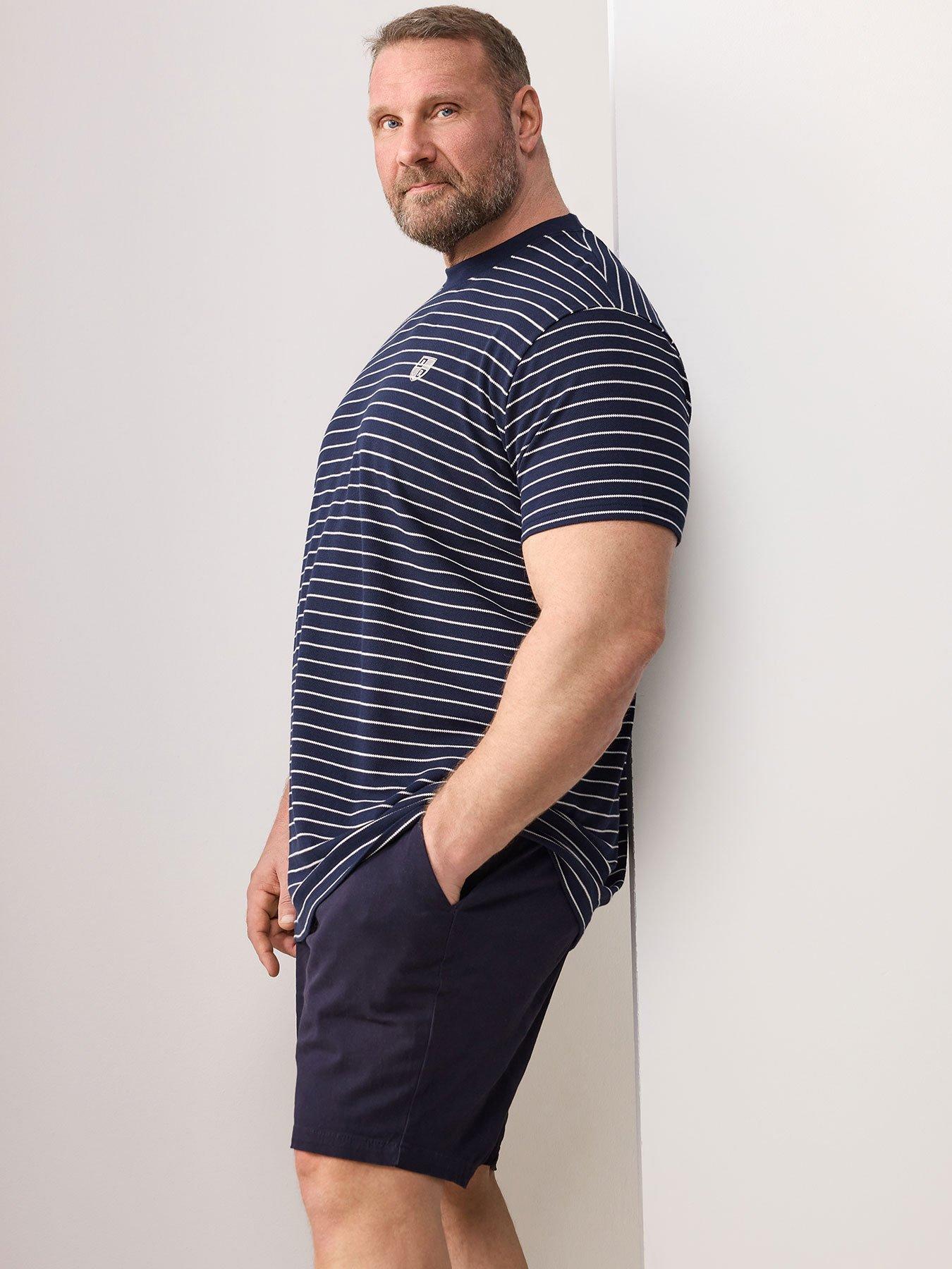 BadRhino Pique Stripe T-Shirt - Blue