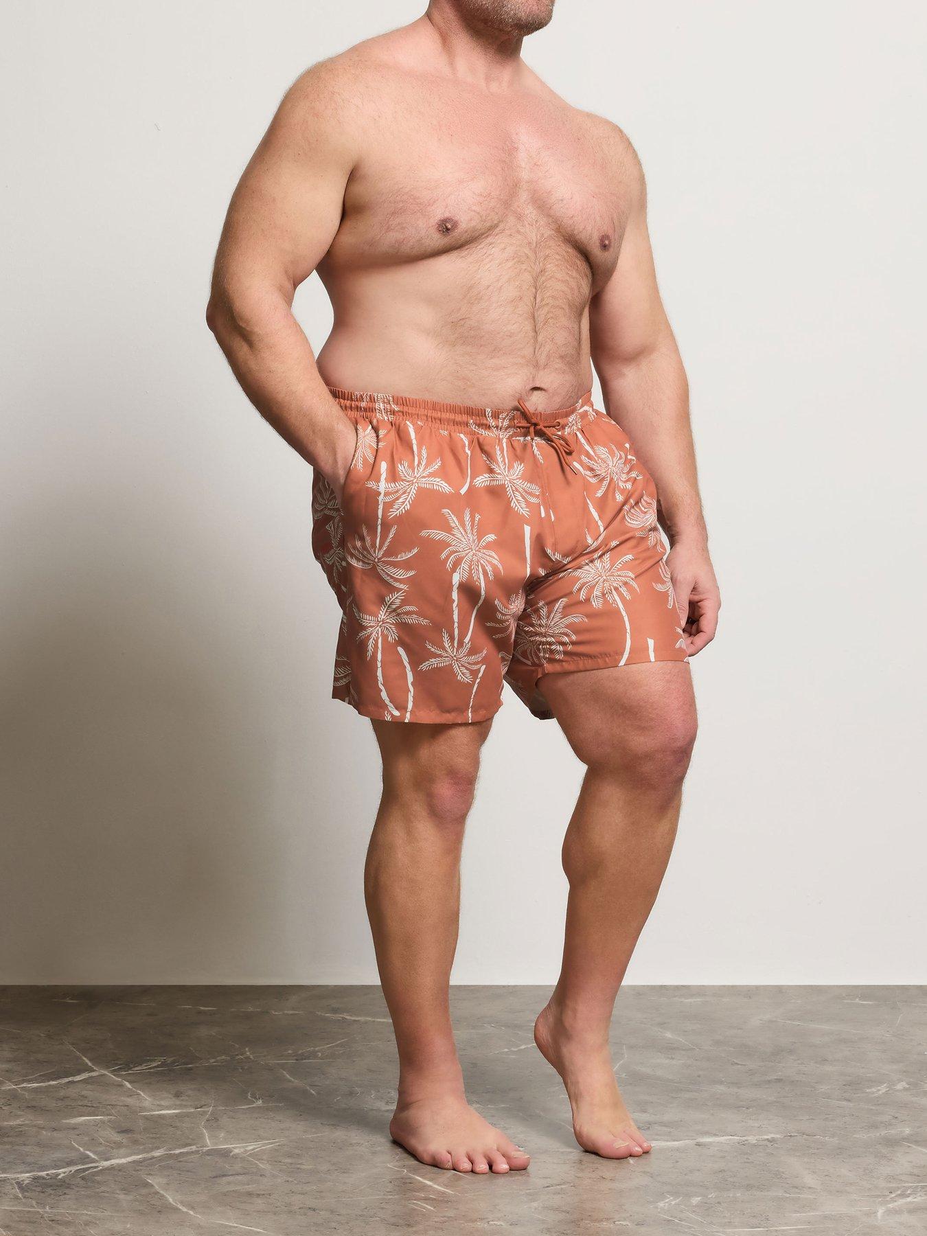 BadRhino Palm Tree Print Swim Shorts - Red