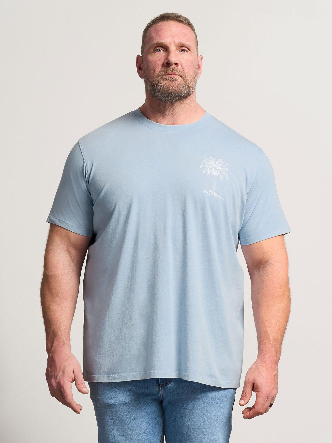 BadRhino Acid Wash Skull T-Shirt - Blue