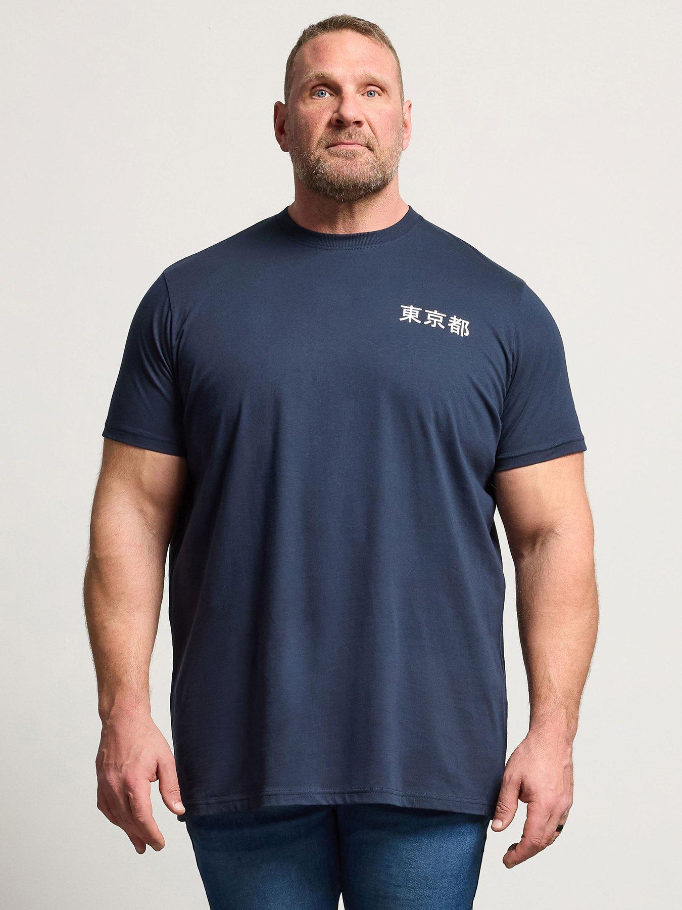 BadRhino Dragon Longline T-Shirt - Blue