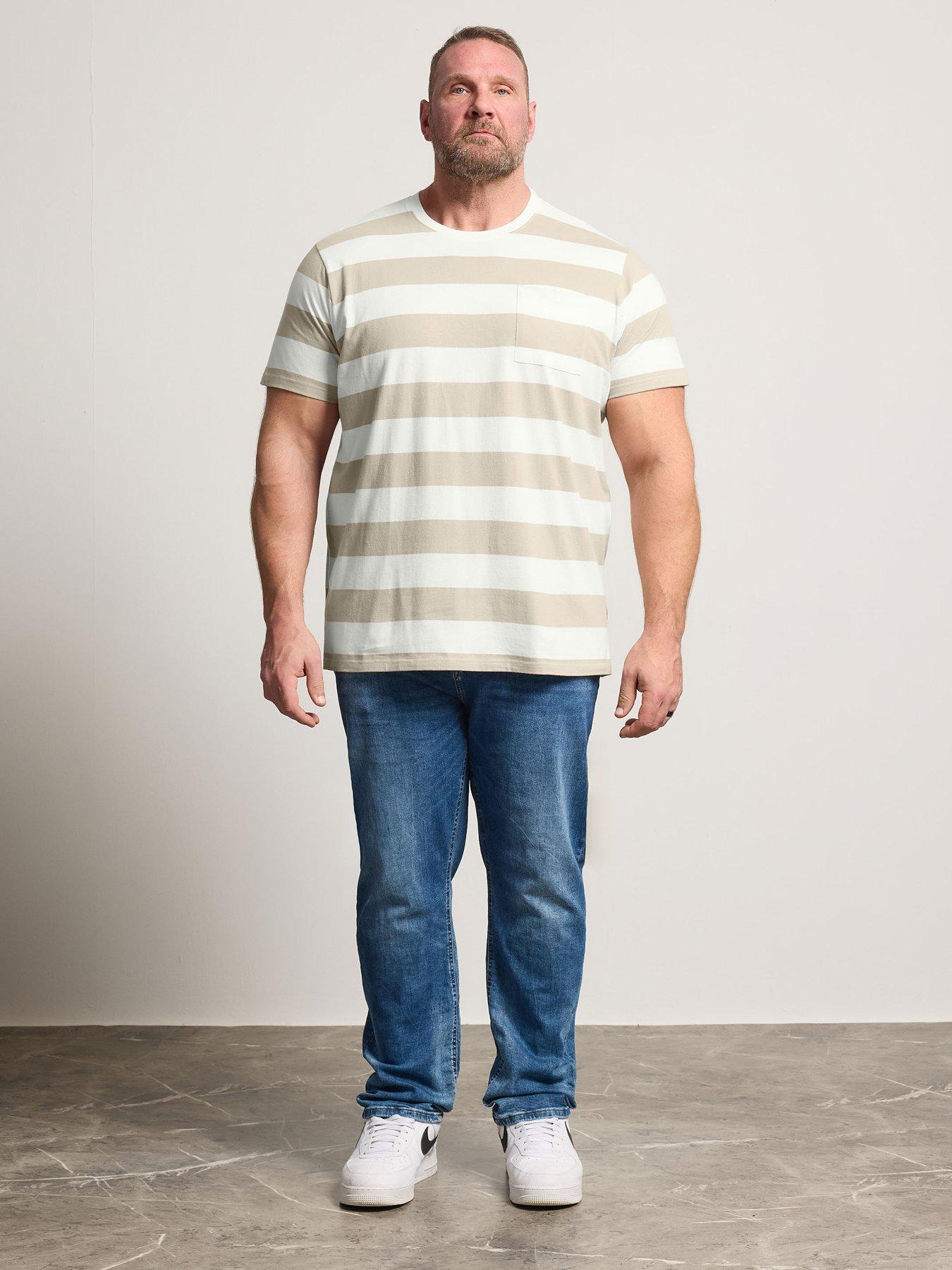Image 3 of 4 of BadRhino Striped T-Shirt - Natural