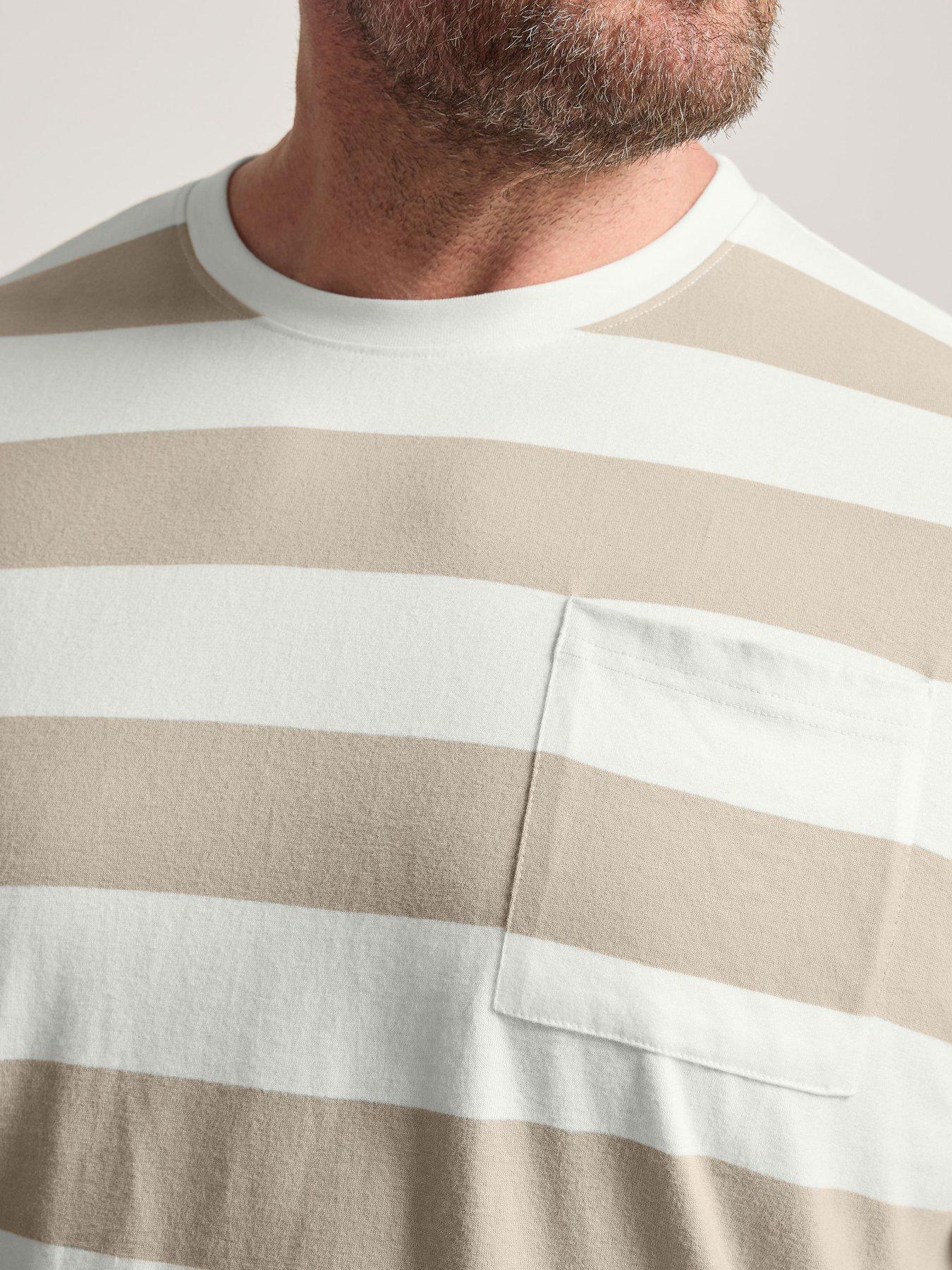 Image 4 of 4 of BadRhino Striped T-Shirt - Natural