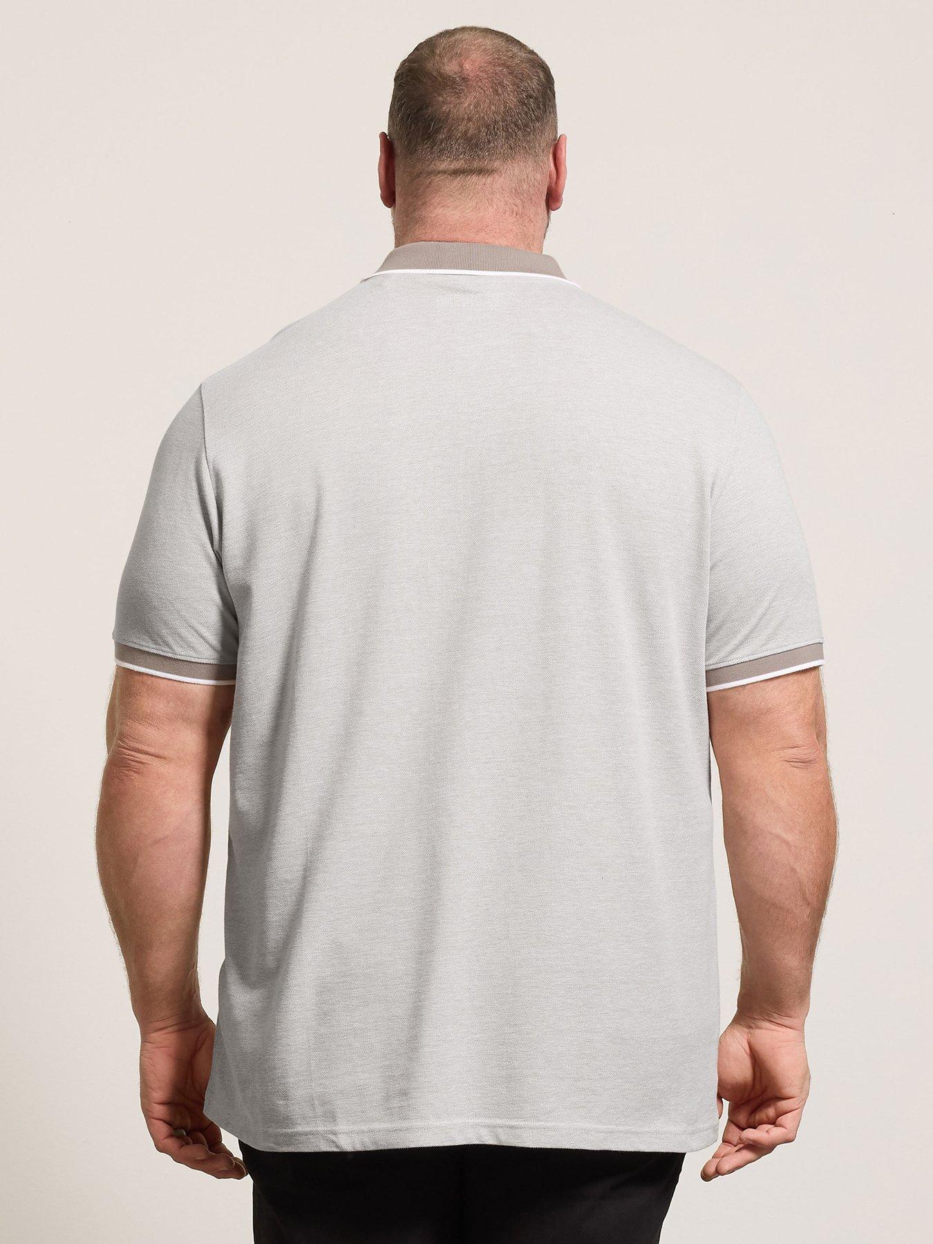 Image 2 of 5 of BadRhino Birdseye Tipping Polo Shirt - Blue