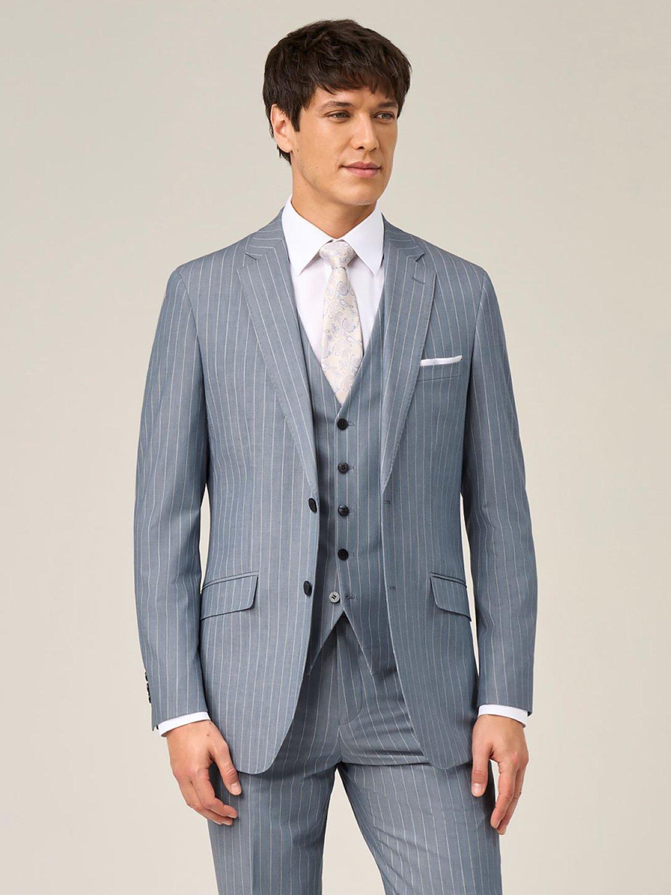 Skopes Skopes Levins Pinstripe Tailored Fit Suit Jacket