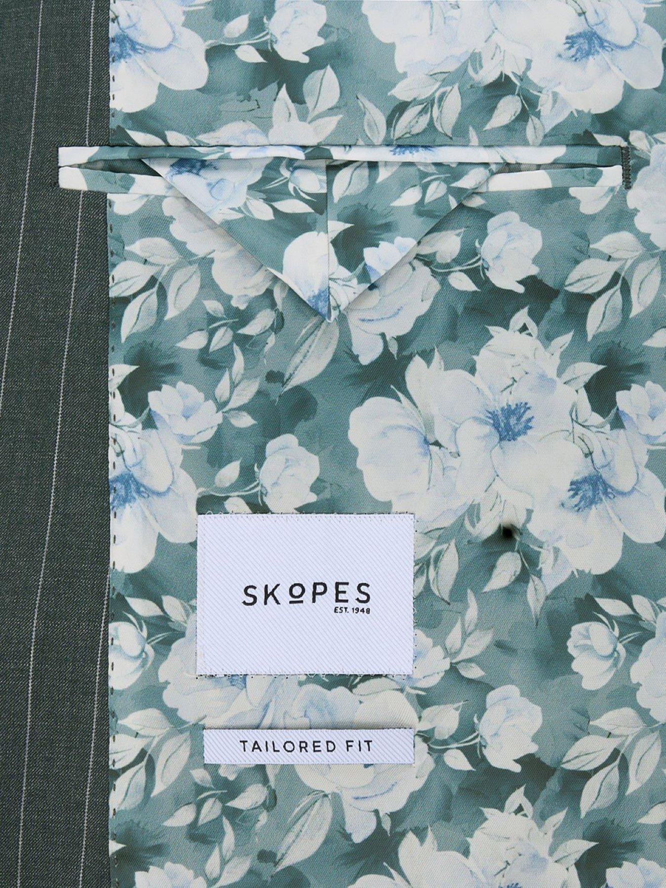 Image 5 of 6 of Skopes Skopes Levins Green Pinstripe Tailored Fit Suit Jacket