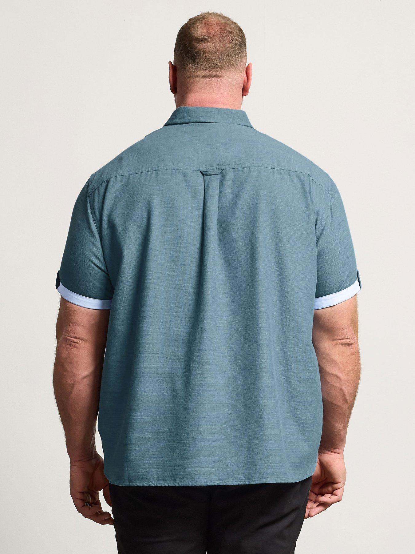 Image 2 of 5 of BadRhino Slub Short Sleeve Shirt - Blue