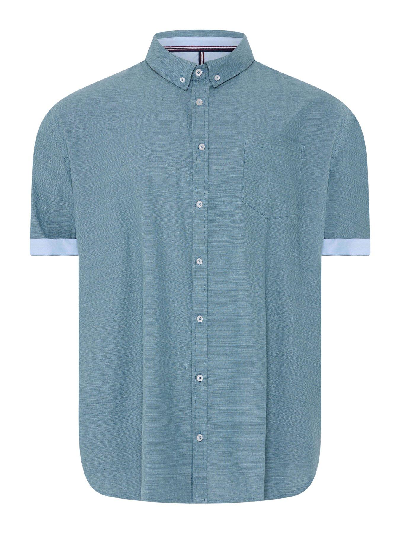 Image 5 of 5 of BadRhino Slub Short Sleeve Shirt - Blue