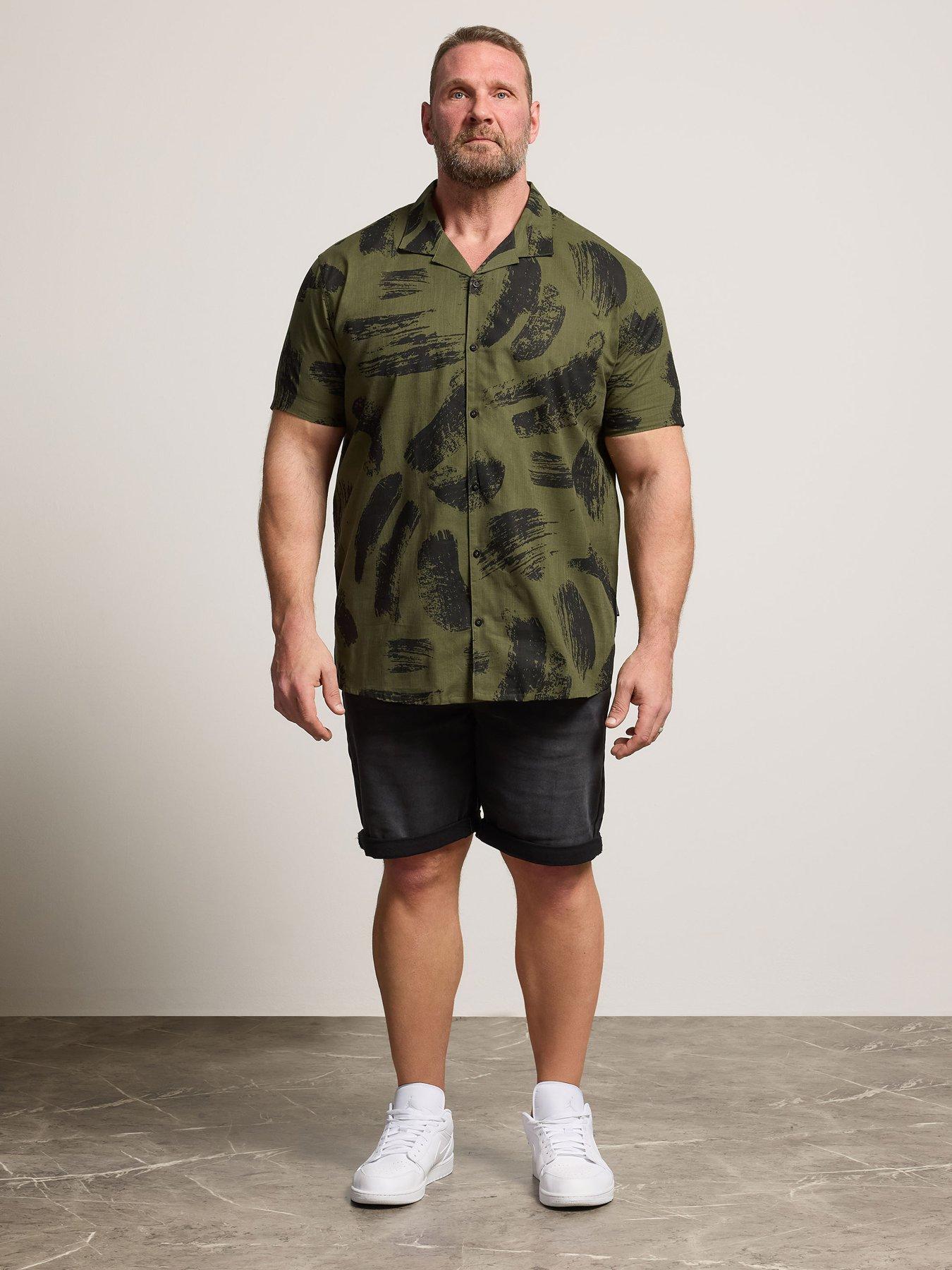 Image 3 of 5 of BadRhino Brushstroke Short Sleeve Shirt - Green
