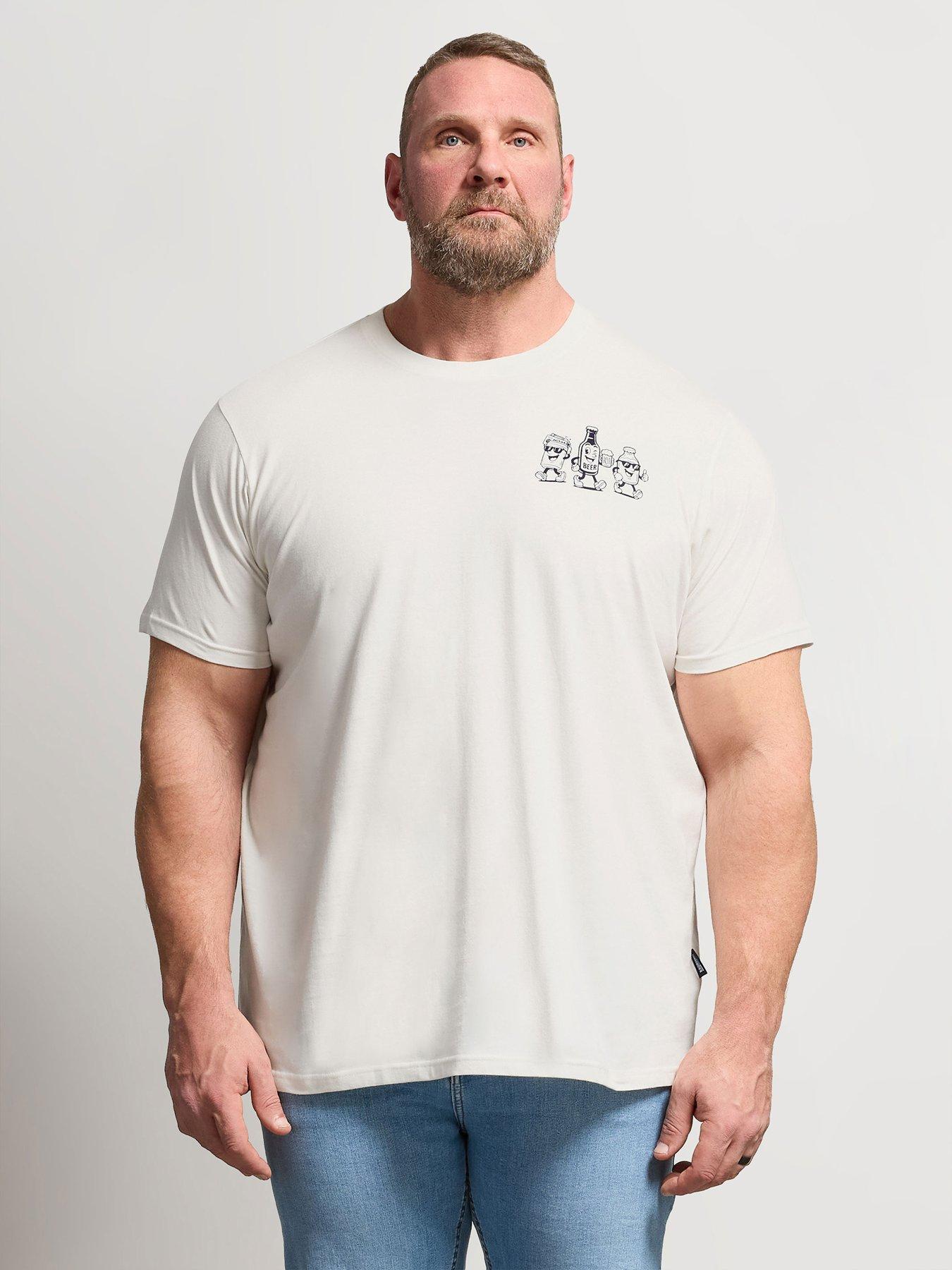 BadRhino Don't Worry Beer Happy T-Shirt - White