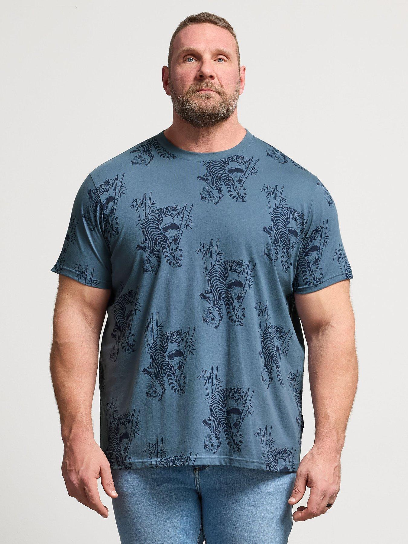 Image 1 of 4 of BadRhino Tiger Bamboo T-Shirt - Blue