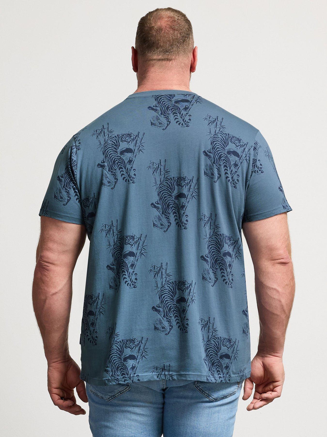 badrhino-tiger-bamboo-t-shirt-bluestillFront
