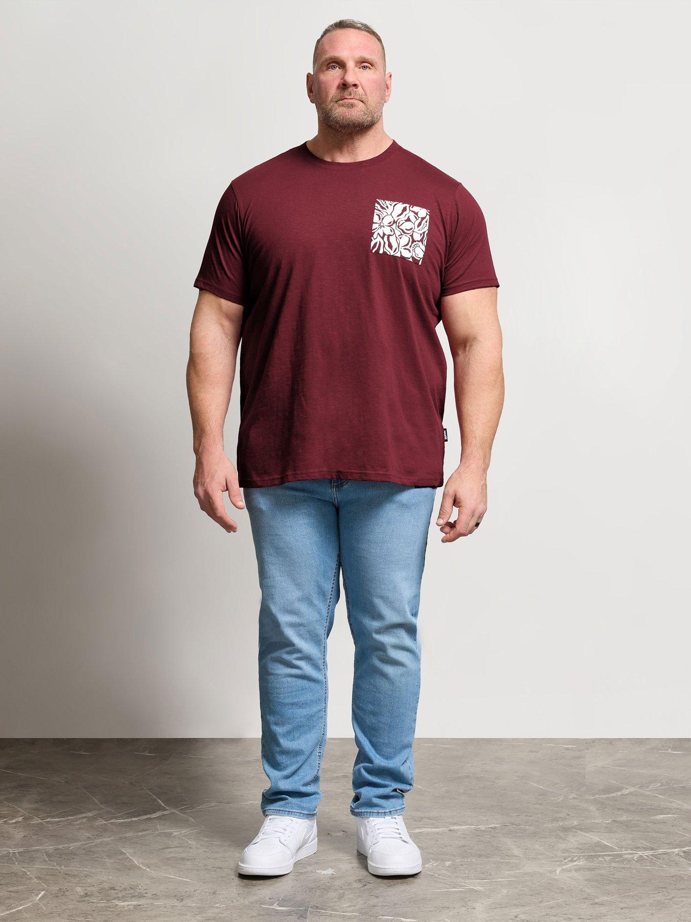 badrhino-flower-pocket-t-shirt-redback