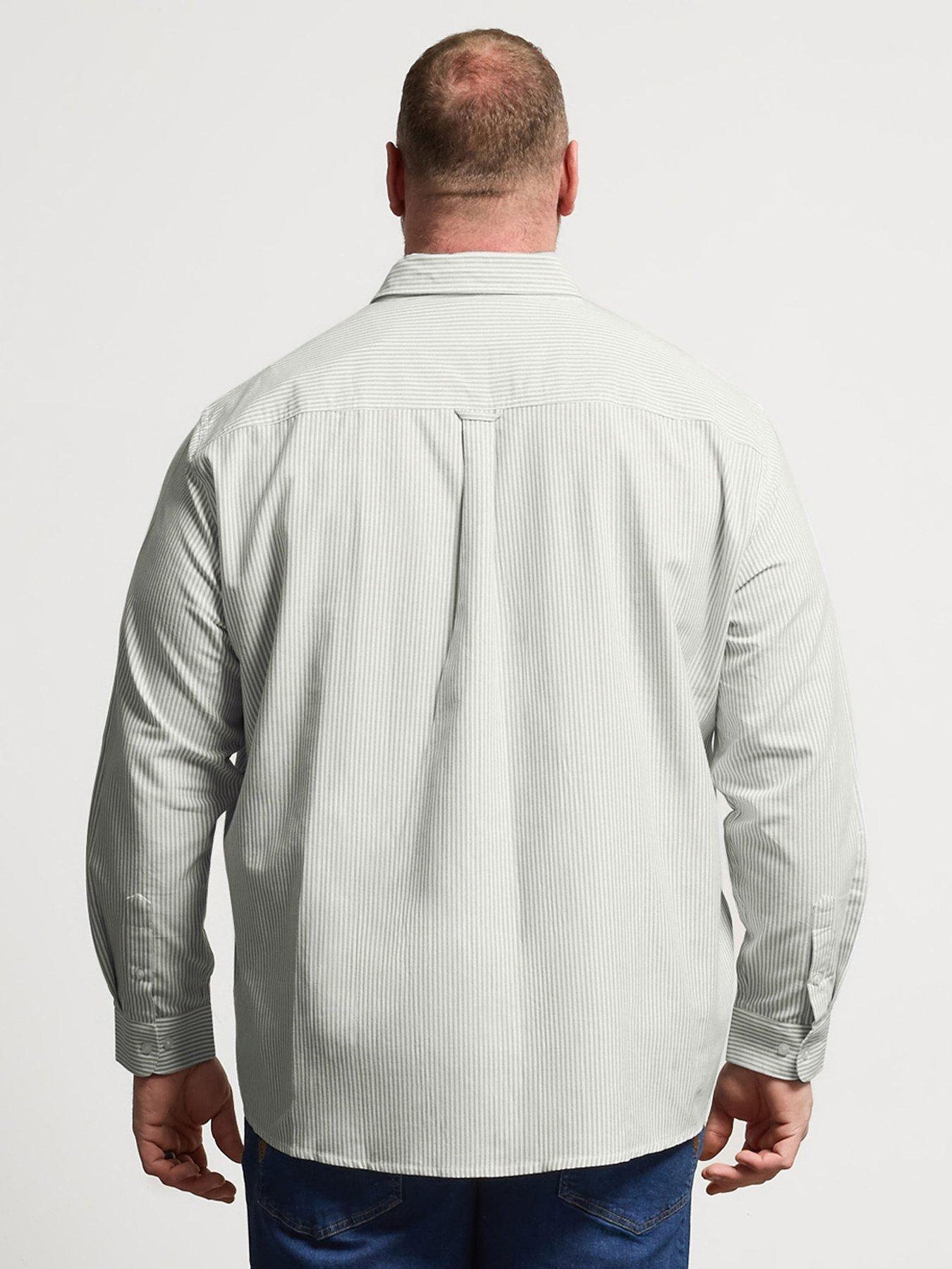 Image 2 of 5 of BadRhino Stripe Oxford Long Sleeve Shirt - Green