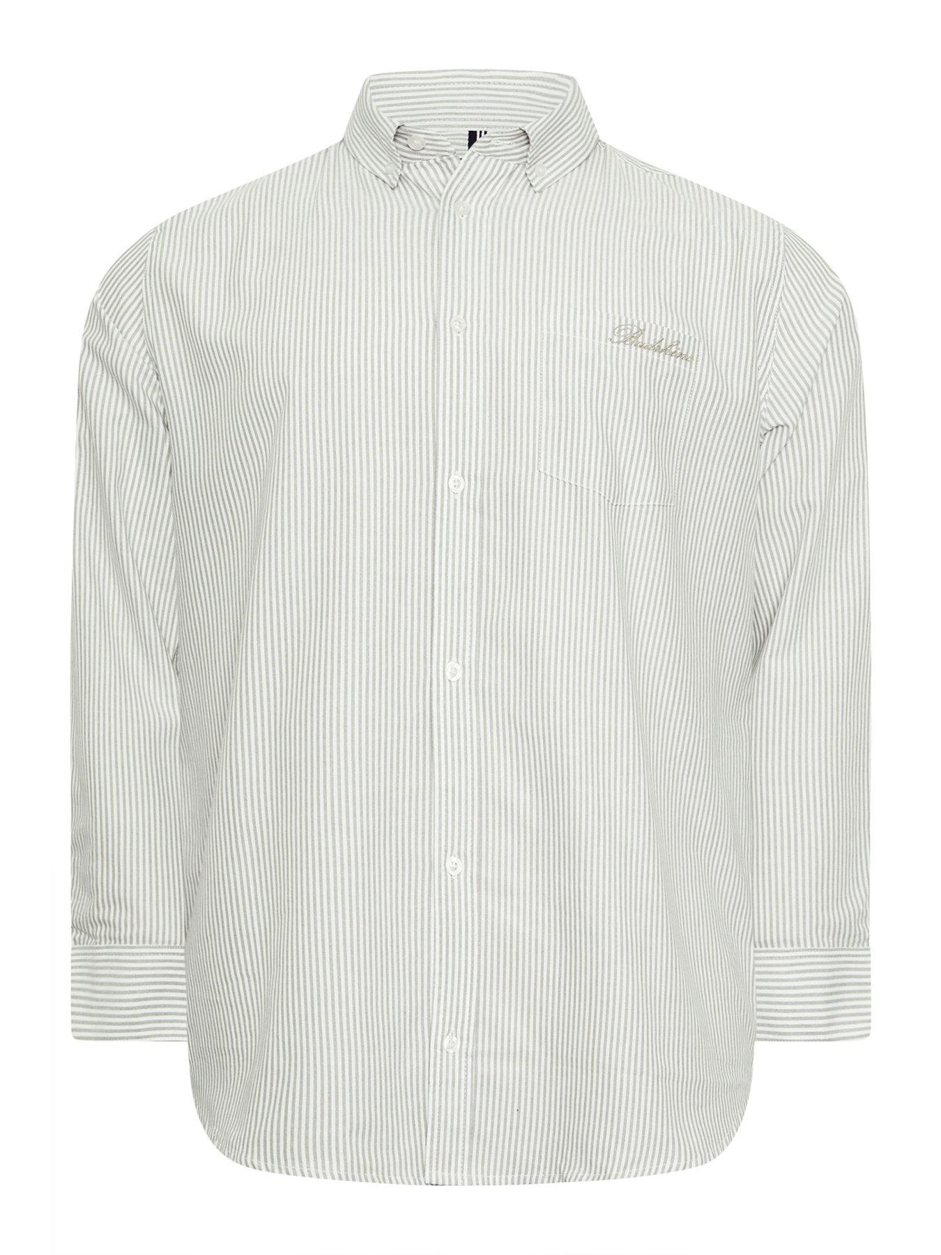 Image 5 of 5 of BadRhino Stripe Oxford Long Sleeve Shirt - Green