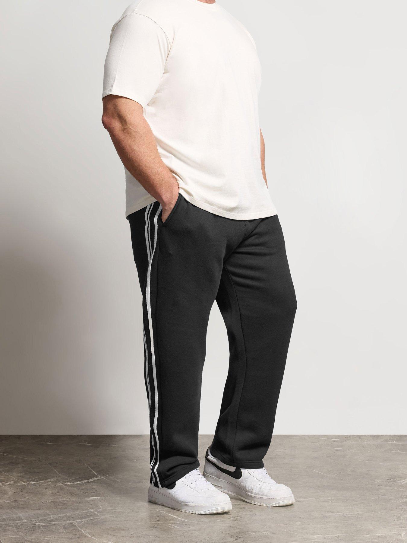 Image 1 of 5 of BadRhino Side Stripe Joggers - Black