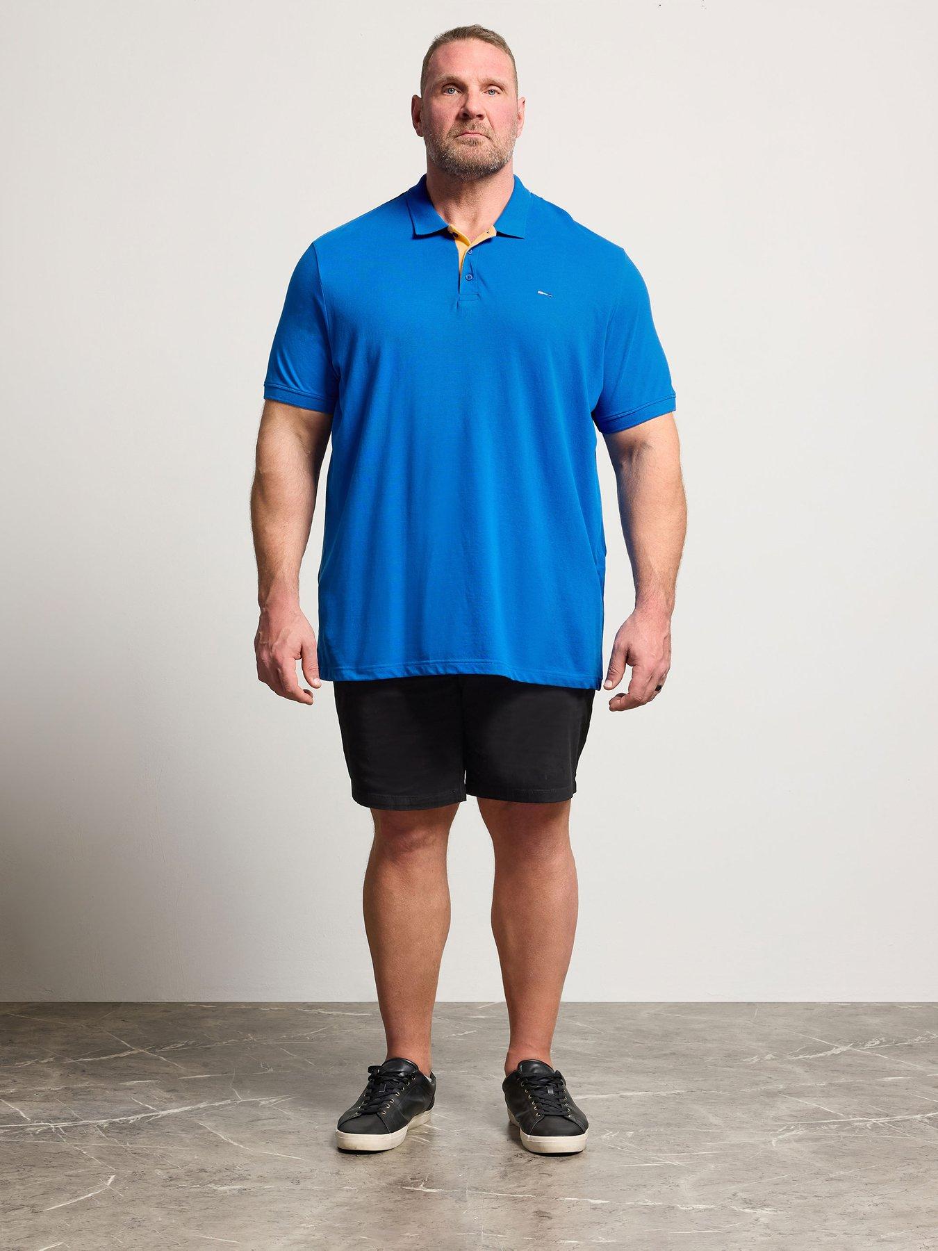 Image 3 of 5 of BadRhino Contrast Polo Shirt - Blue