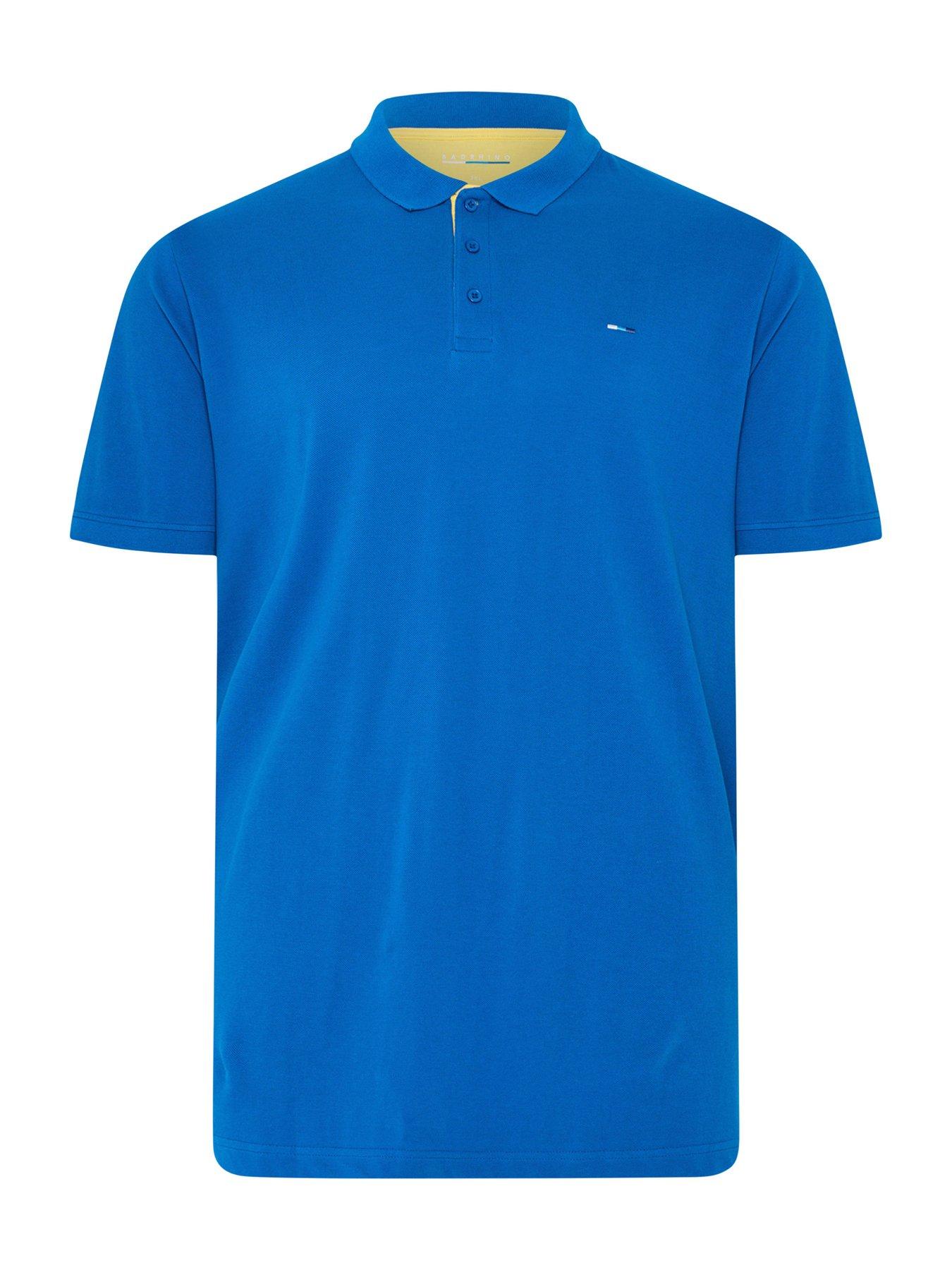 Image 5 of 5 of BadRhino Contrast Polo Shirt - Blue