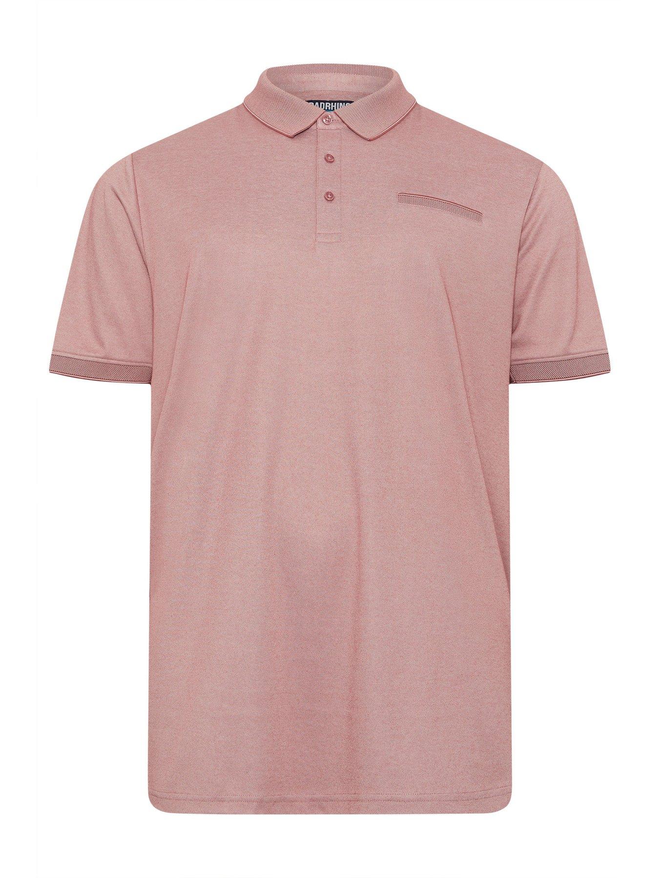 Image 5 of 5 of BadRhino Two Tone Textured Polo Shirt - Red