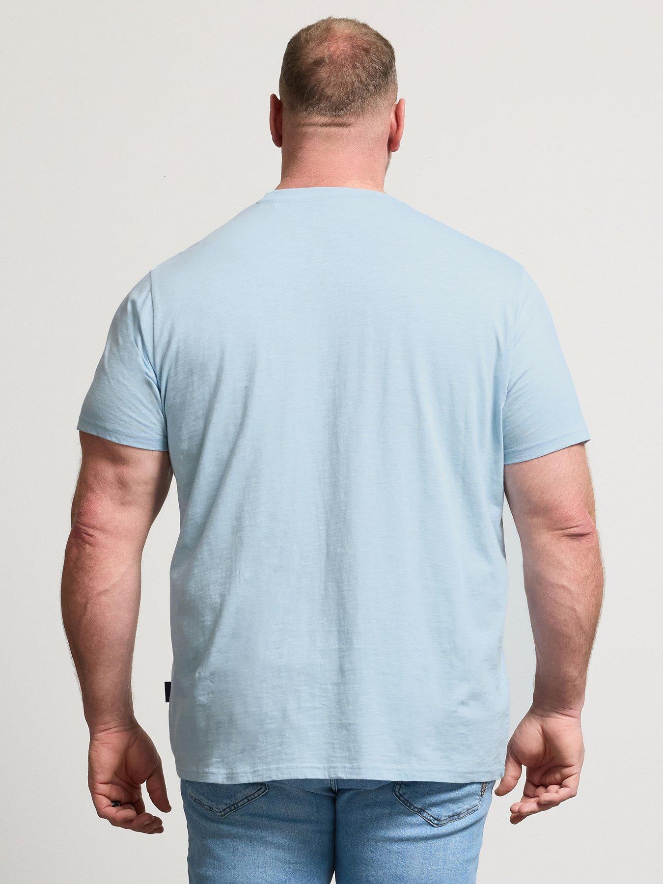 badrhino-flower-pocket-t-shirt-bluestillFront