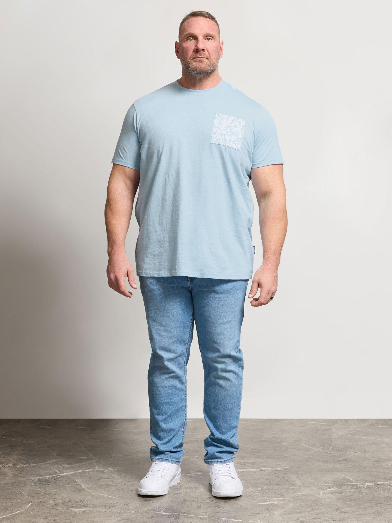 badrhino-flower-pocket-t-shirt-blueback