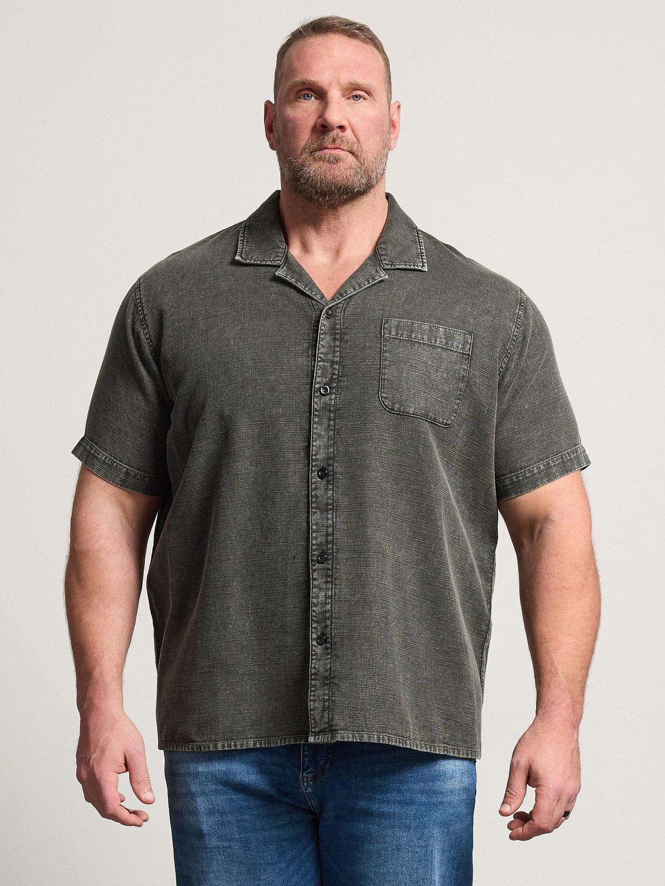 BadRhino Badrhino Acid Wash Cotton Short Sleeve Shirt