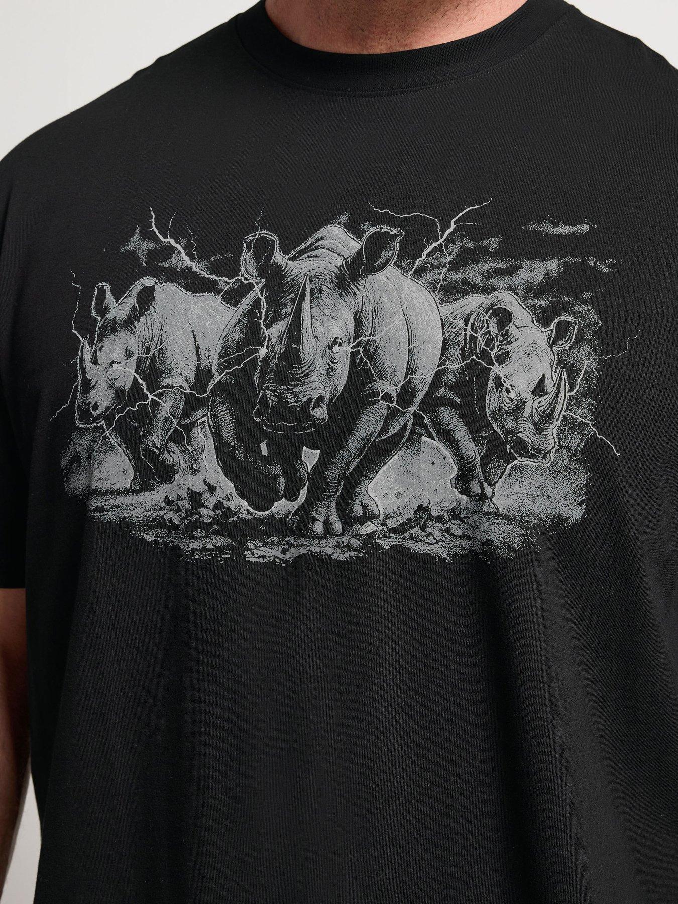Image 4 of 4 of BadRhino Lightening Extra Long T-Shirt - Black