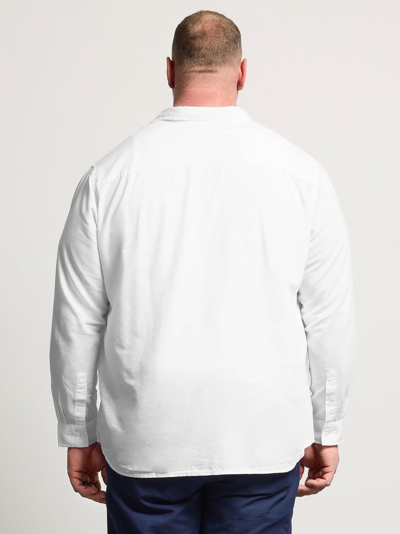 Image 2 of 5 of BadRhino Long Sleeve Linen Shirt - White