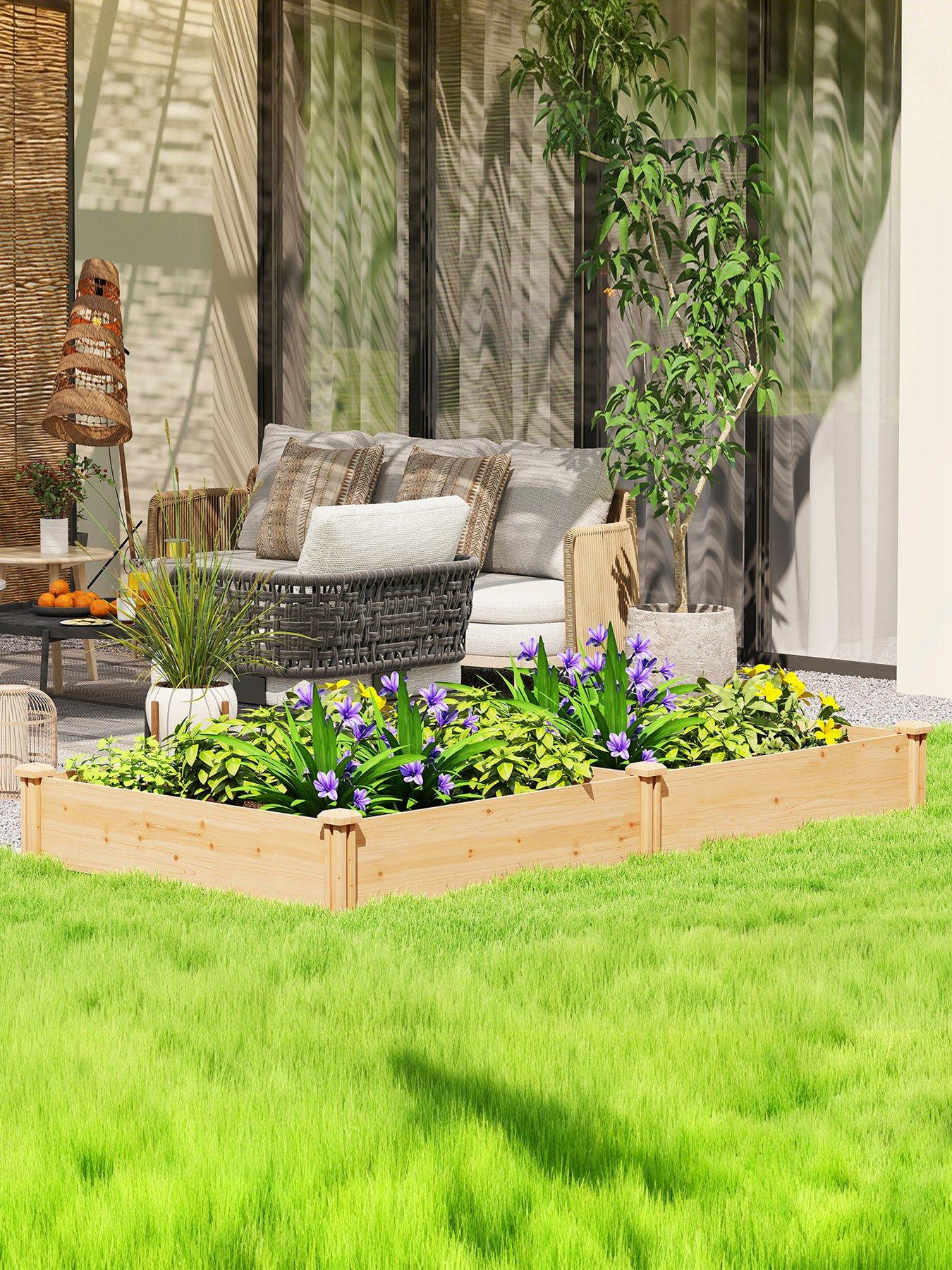Image 1 of 7 of OutSunny Garden Bed, Flat - W&nbsp;235 x D 121&nbsp;x&nbsp;H&nbsp;26 cm