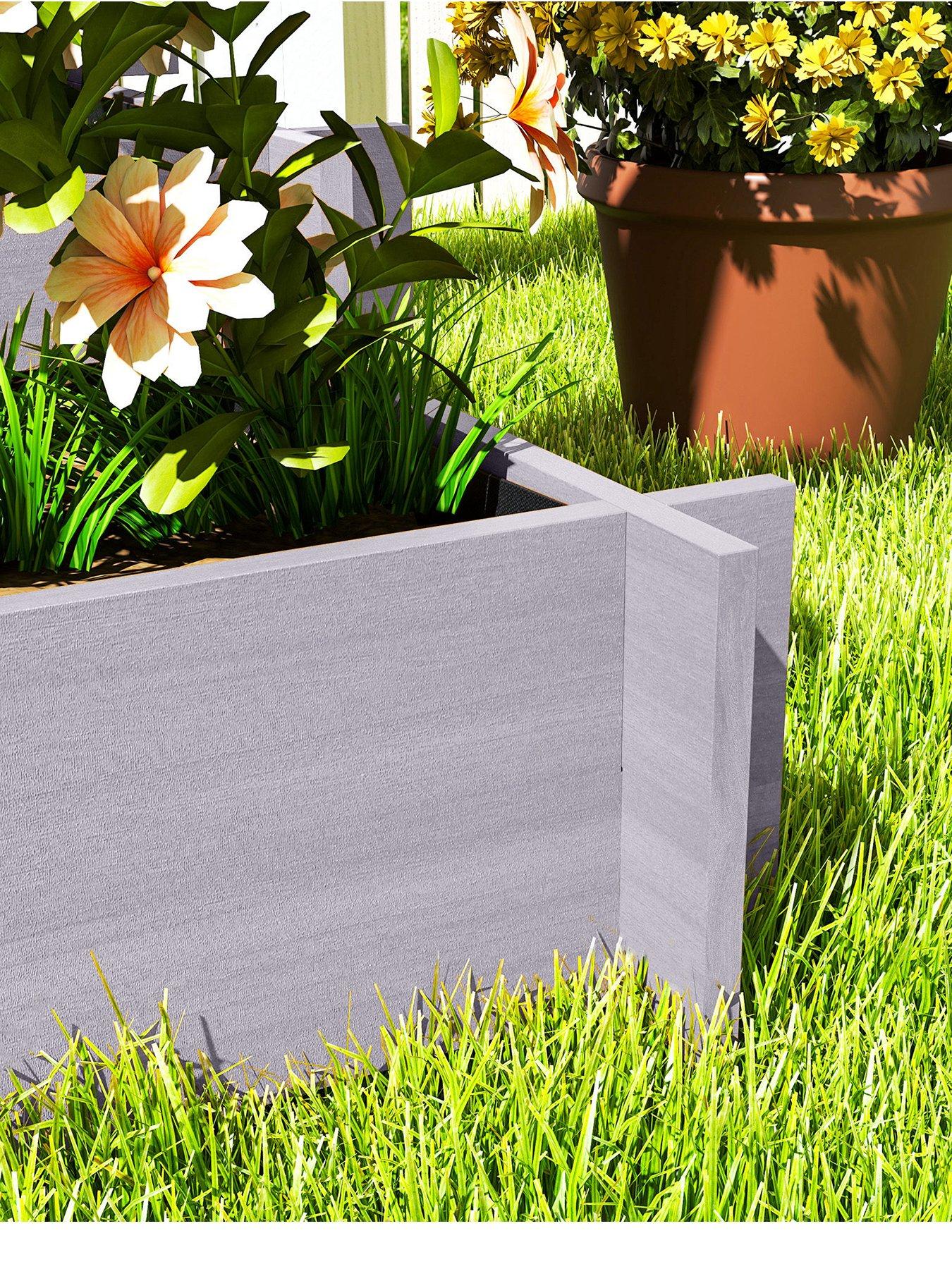 Image 2 of 7 of OutSunny Stepped Garden Bed With Trellis -&nbsp;L&nbsp;95 x W&nbsp;95 x H&nbsp;110 cm