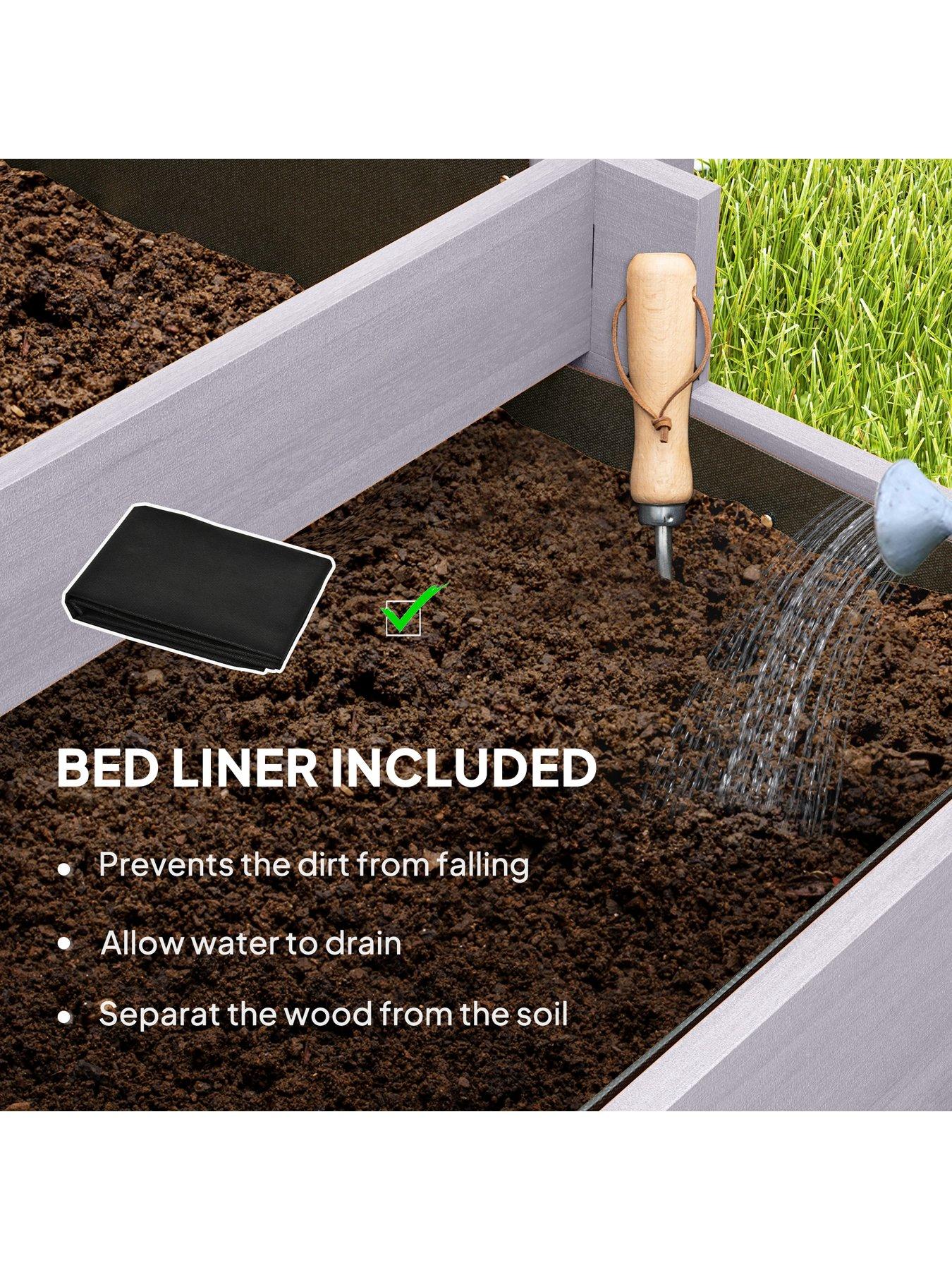Image 5 of 7 of OutSunny Stepped Garden Bed With Trellis -&nbsp;L&nbsp;95 x W&nbsp;95 x H&nbsp;110 cm