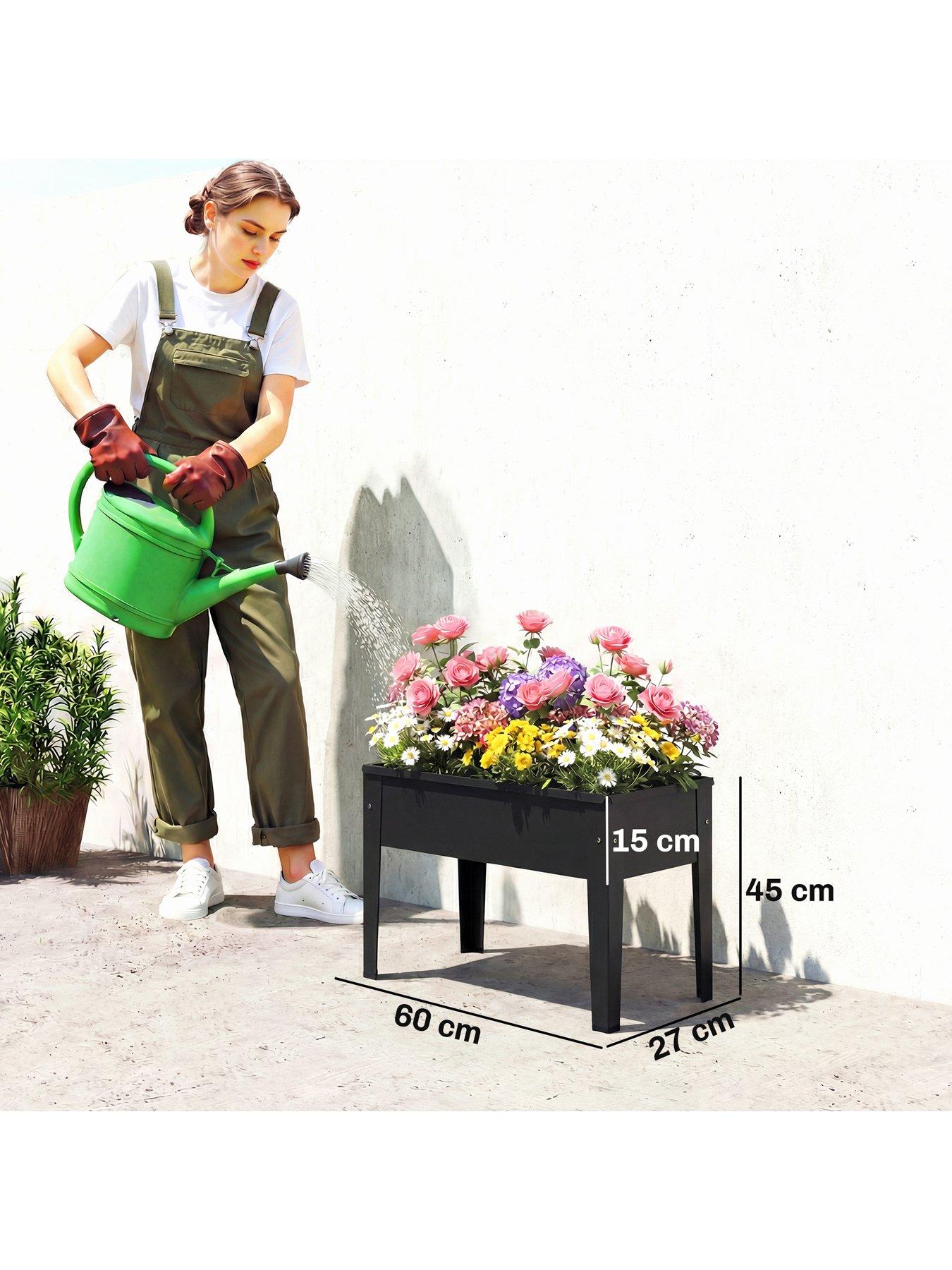 Image 3 of 7 of OutSunny raised Garden Bed 60L x 27W x 45H cm