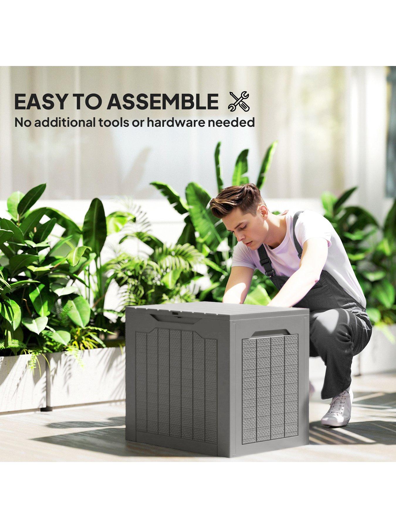 Image 5 of 7 of OutSunny Outdoor Storage Box (L 56 x W&nbsp;41 x H&nbsp;50 cm) - Natural