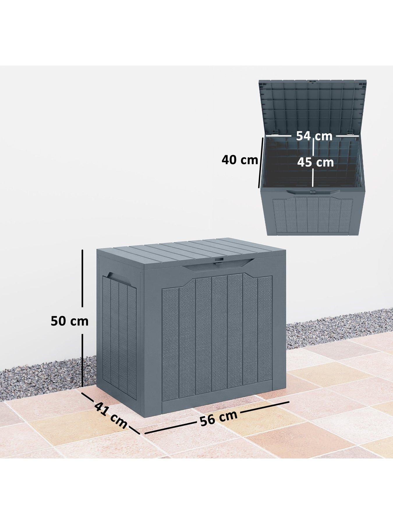 Image 4 of 7 of OutSunny Outdoor Storage Box (L 56 x W 41 x H 50 cm) -&nbsp;Grey