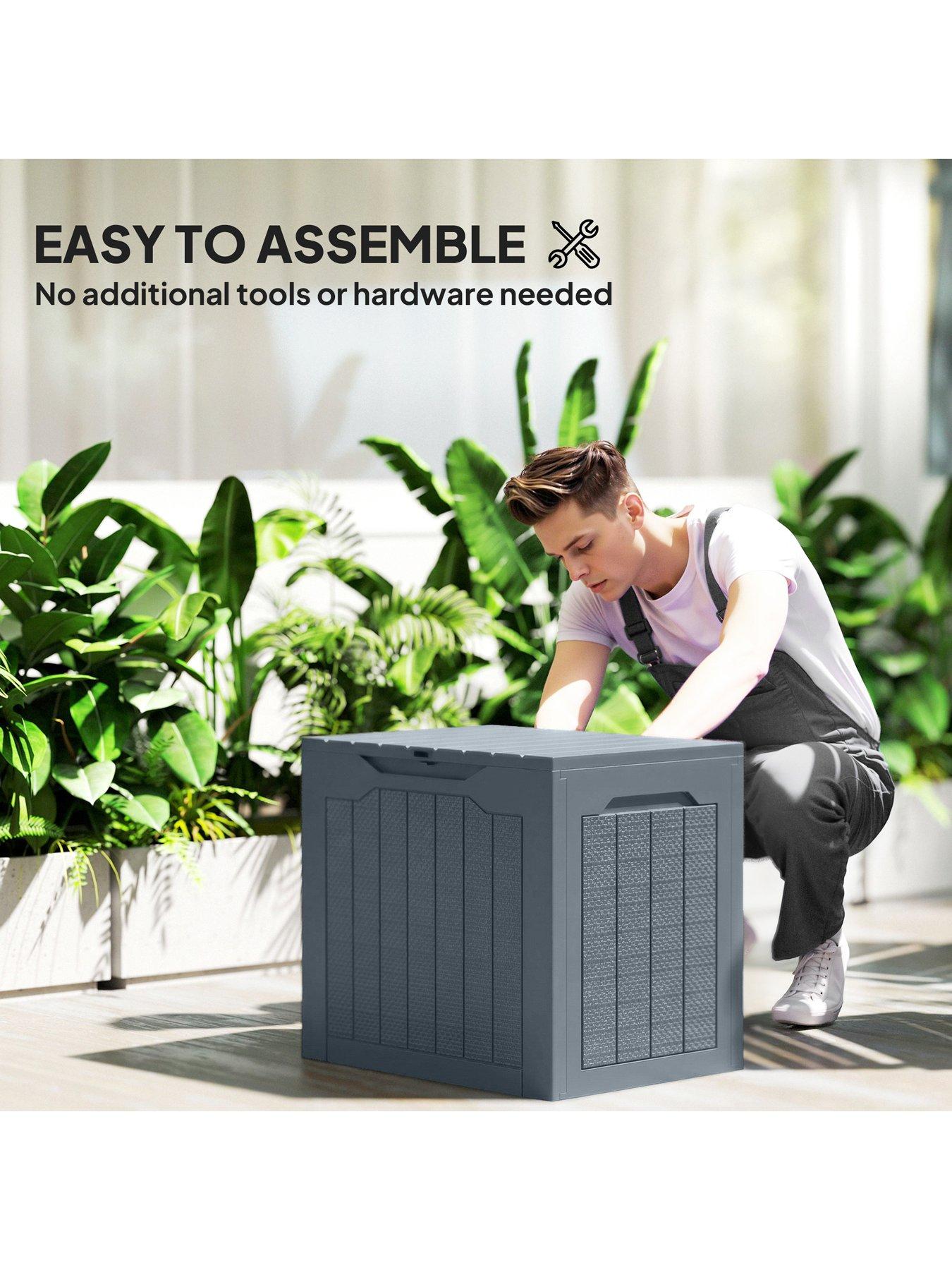 Image 5 of 7 of OutSunny Outdoor Storage Box (L 56 x W 41 x H 50 cm) -&nbsp;Grey