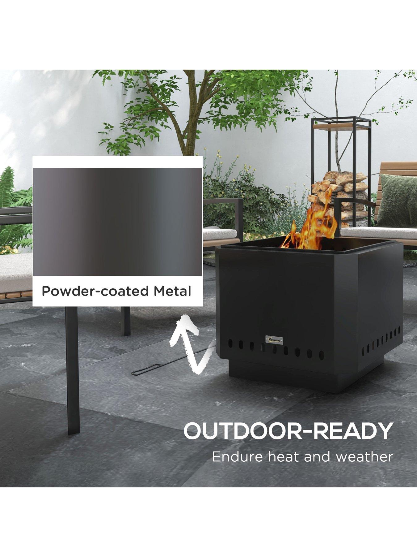 Image 4 of 7 of OutSunny Fire Pit 48L x 48W x 41H cm